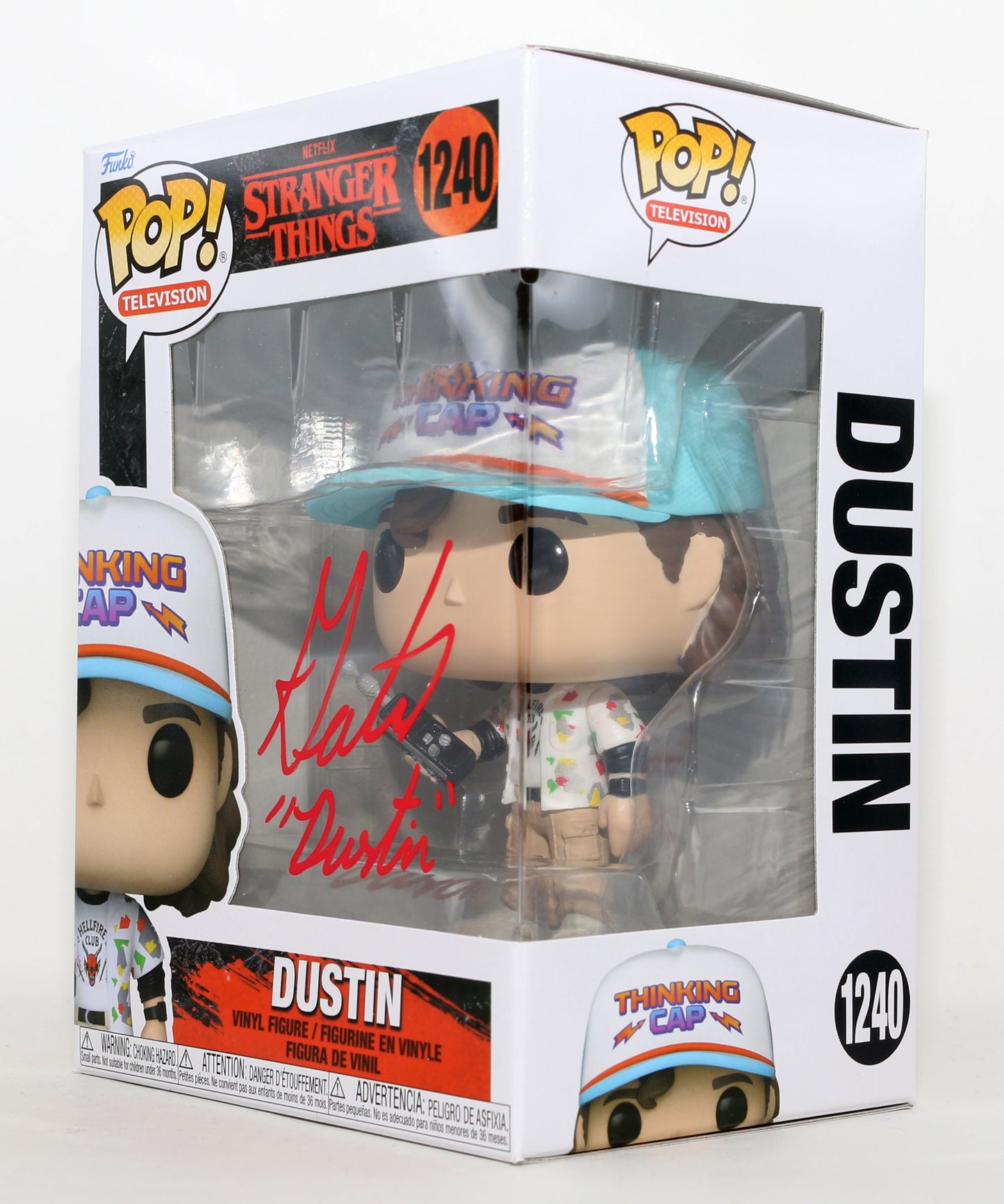 
                  
                    Gaten Matarazzo as Dustin Henderson in Stranger Things Signed Funko POP! #1240 with Character Name
                  
                