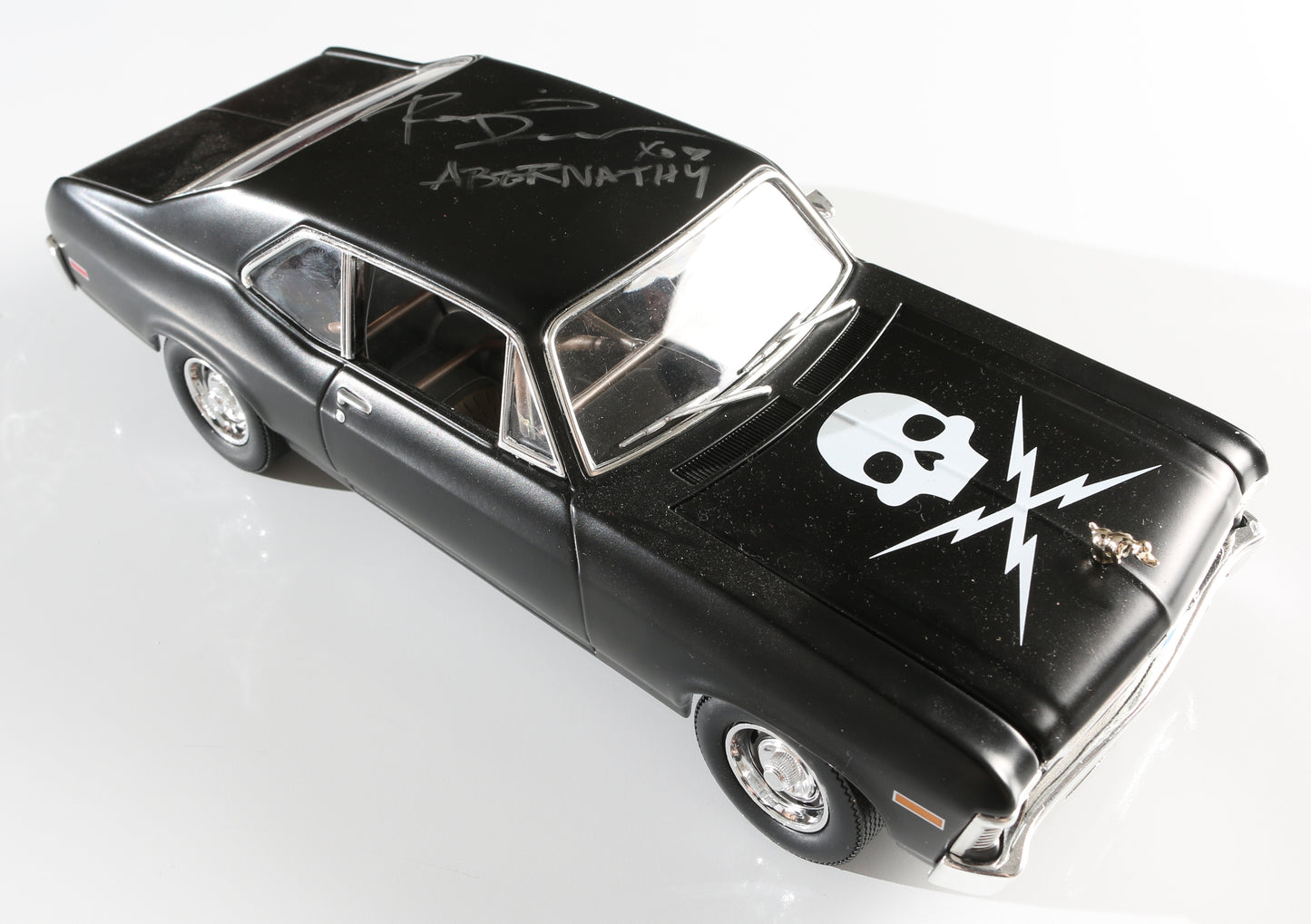 
                  
                    Rosario Dawson as Abernathy Ross in Quentin Tarantino's Death Proof Signed GMP 1:18 Scale Model 1971 Chevy Nova Car with Character Name
                  
                