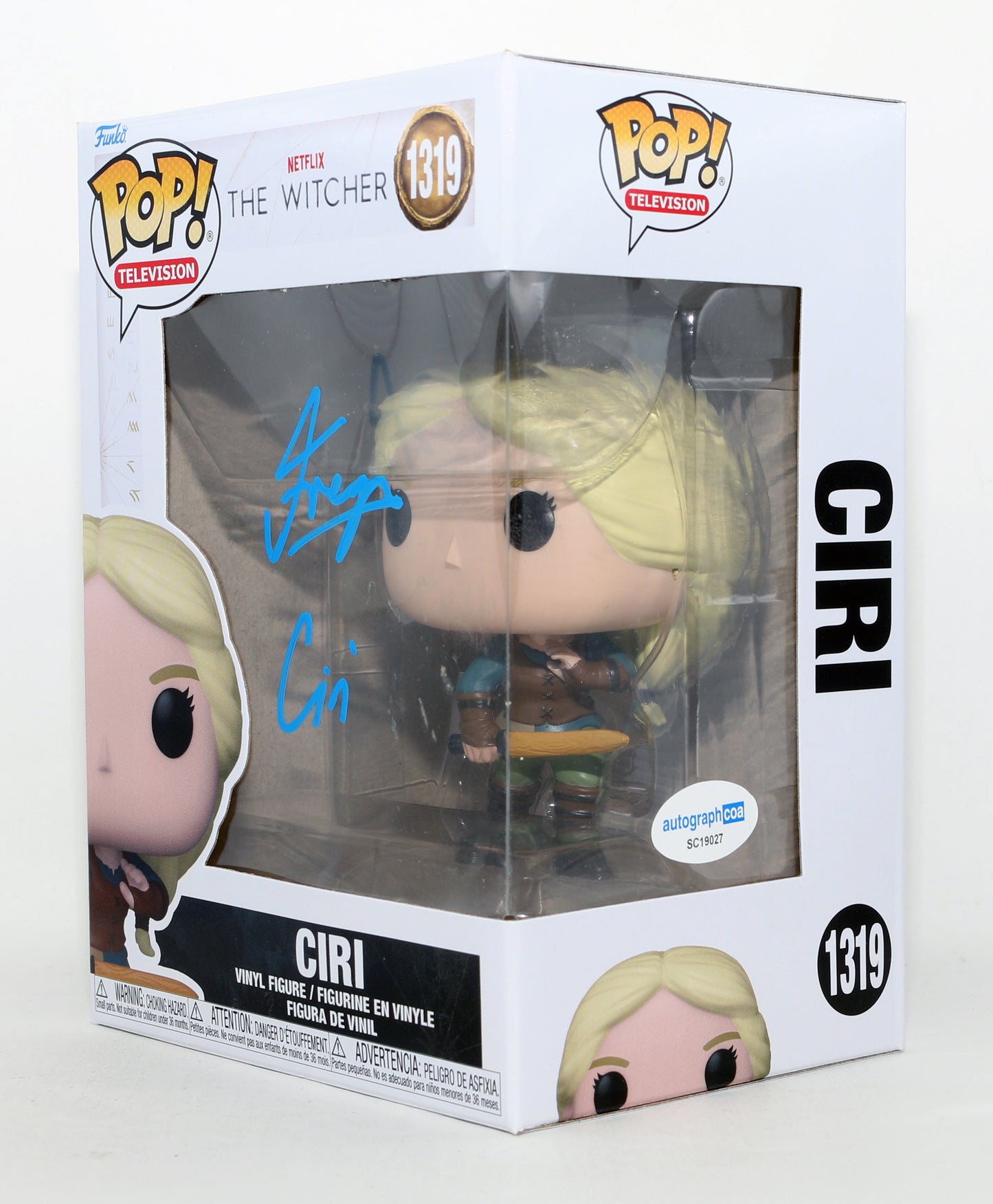 
                  
                    Freya Allan as Ciri in The Witcher Signed Funko POP! #1319 with Character Name
                  
                