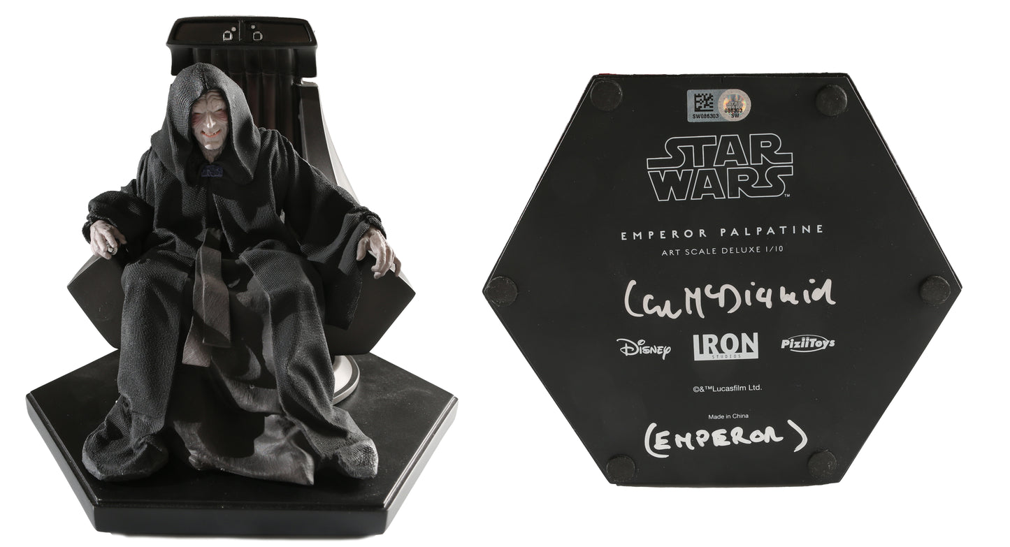 
                  
                    Ian McDiarmid as Emperor Palpatine in Star Wars (Topps Star Wars Authentics) Signed Iron Studios 1/10 Scale Statue
                  
                