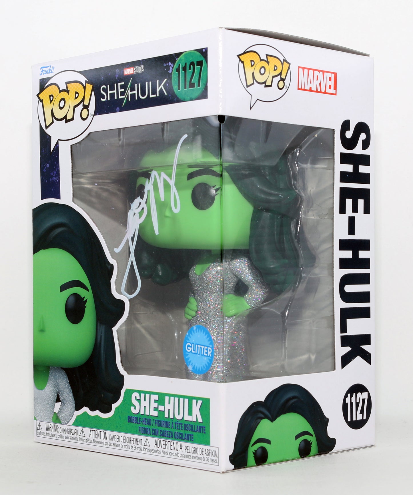 
                  
                    Tatiana Maslany as She-Hulk in She-Hulk Glitter Edition Signed Funko POP! #1127
                  
                