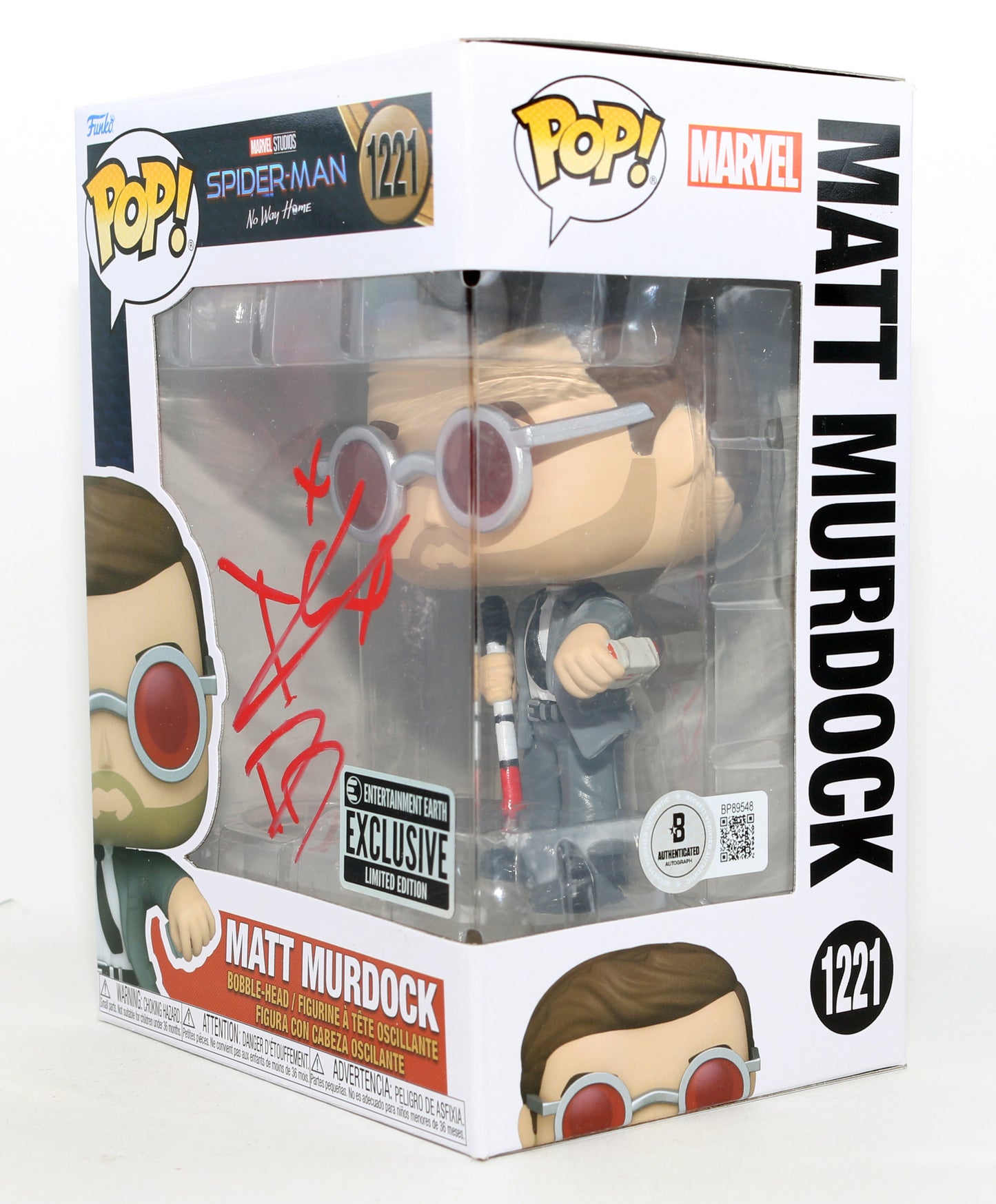 
                  
                    Charlie Cox as Matt Murdock / Daredevil in Spider-Man: No Way Home Entertainment Earth Exclusive (Beckett) Signed Funko POP! #1221 with Character Name
                  
                