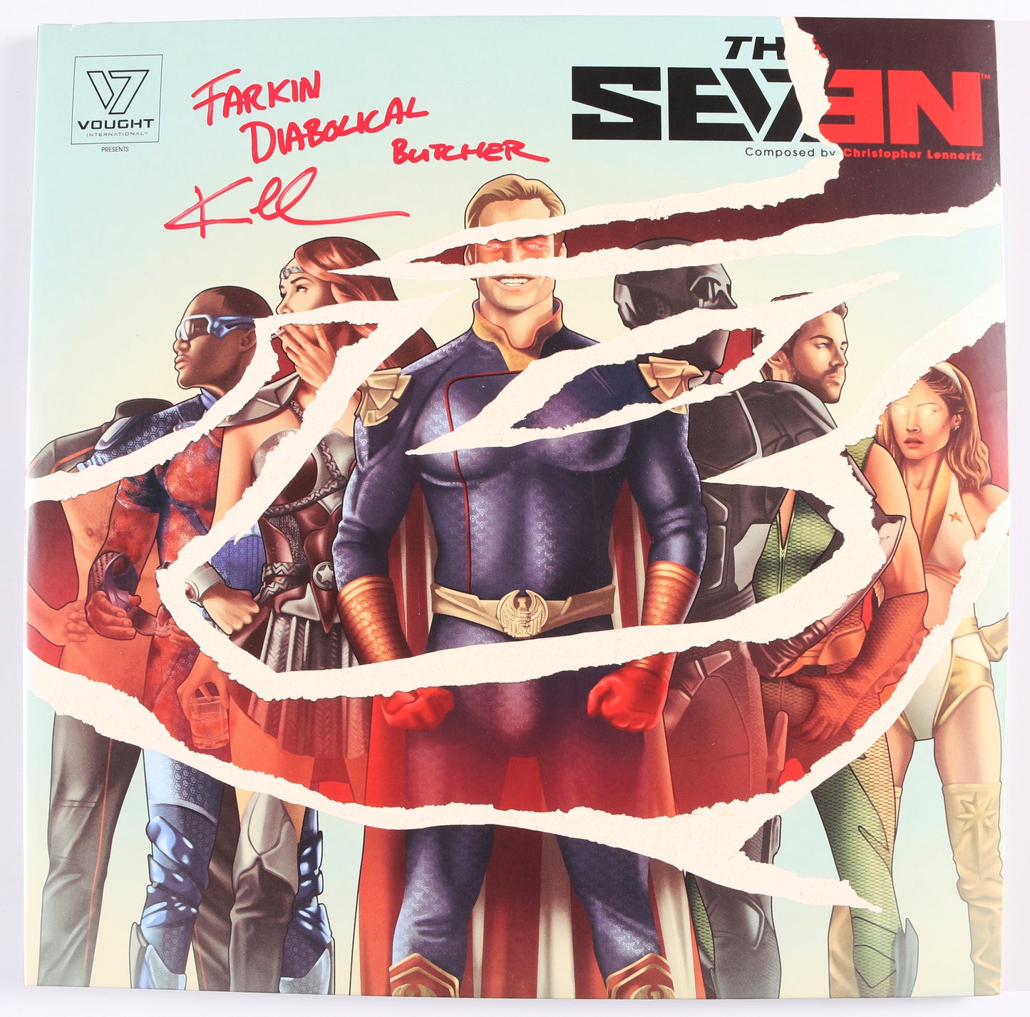 
                  
                    Karl Urban as Billy Butcher in The Boys Signed The Seven 12" Vinyl LP Record with Character Name & Quote
                  
                