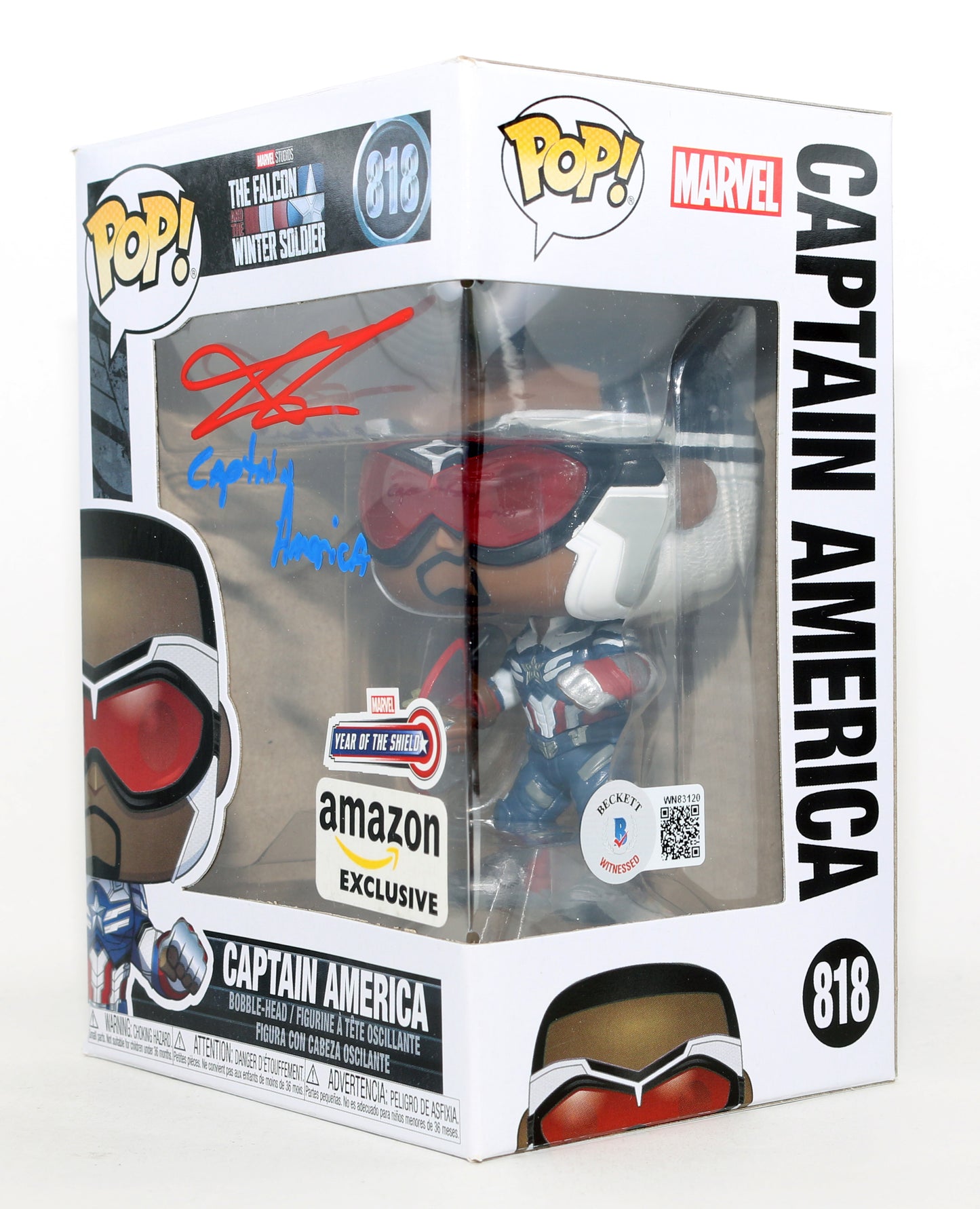 
                  
                    Anthony Mackie as Captain America in Falcon & the Winter Soldier Year of the Shield Amazon Exclusive (Beckett) Signed Funko POP! #818 with Character Name
                  
                