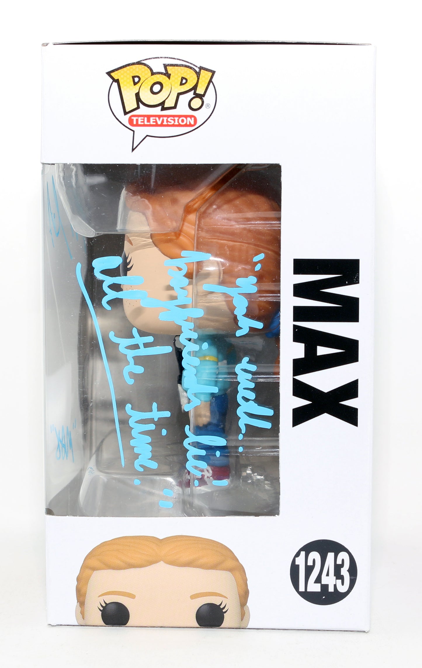 
                  
                    Sadie Sink as Max Mayfield in Stranger Things Signed Funko POP! #1243 with Character Name & Quote
                  
                