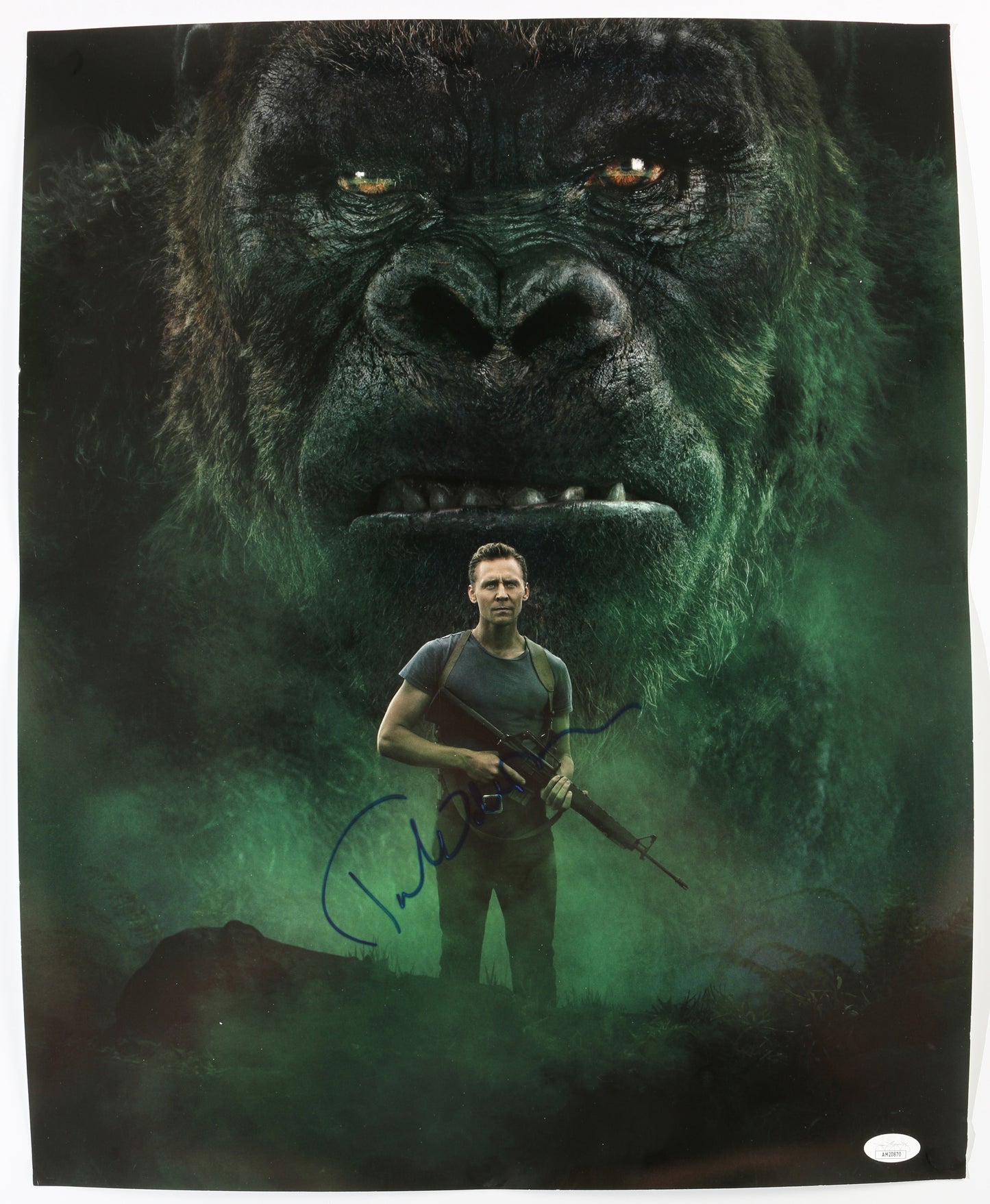 
                  
                    Tom Hiddleston as James Conrad in Kong: Skull Island (JSA) Signed 16x20 Photo
                  
                