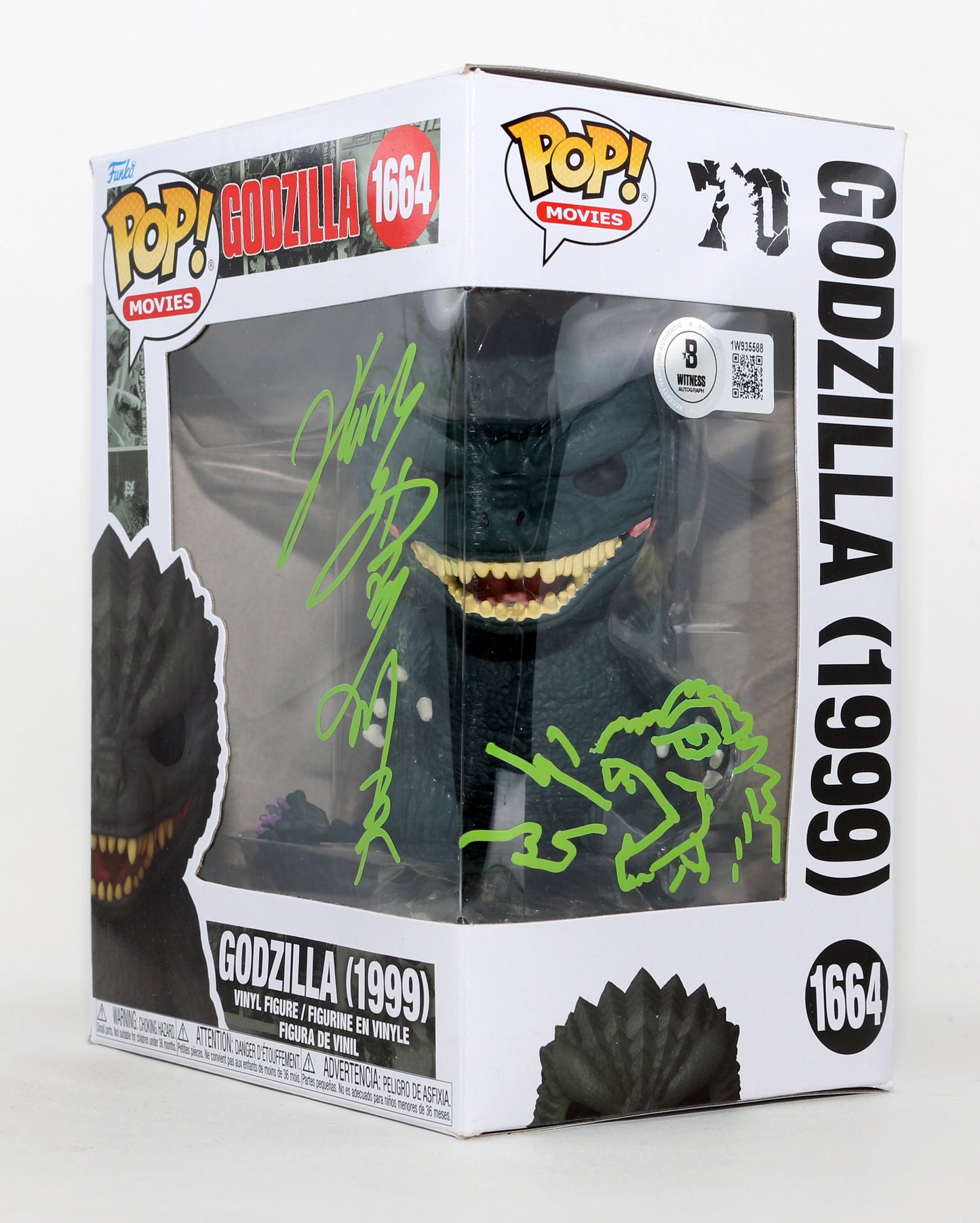 
                  
                    Tsutomu Kitagawa as the Godzilla Suit Actor in the Godzilla Millennium Series (Beckett) Signed Funko POP! #1664 with Remark
                  
                