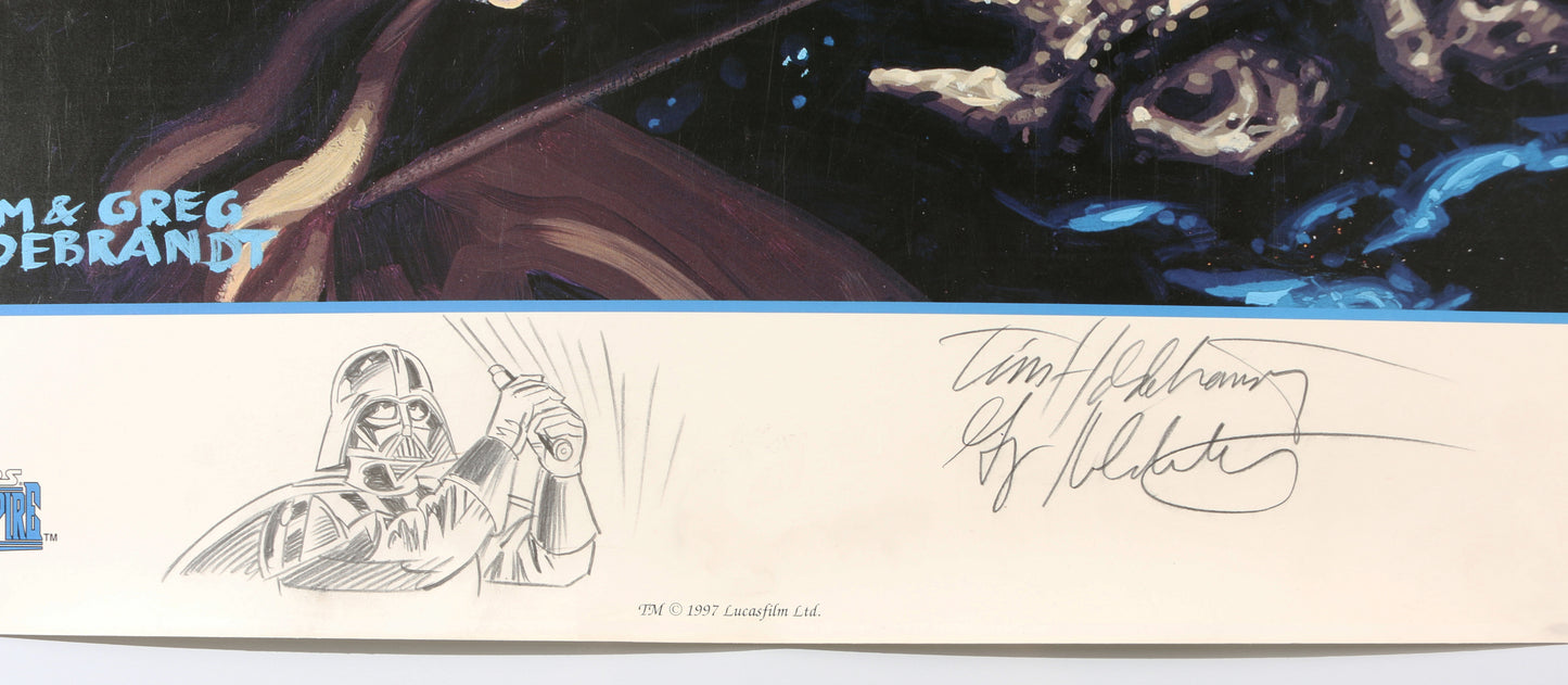 
                  
                    Tim Hildebrandt & Greg Hildebrandt Illustrators of Star Wars: Shadows of the Empire Signed 18x24 Poster with Remark
                  
                