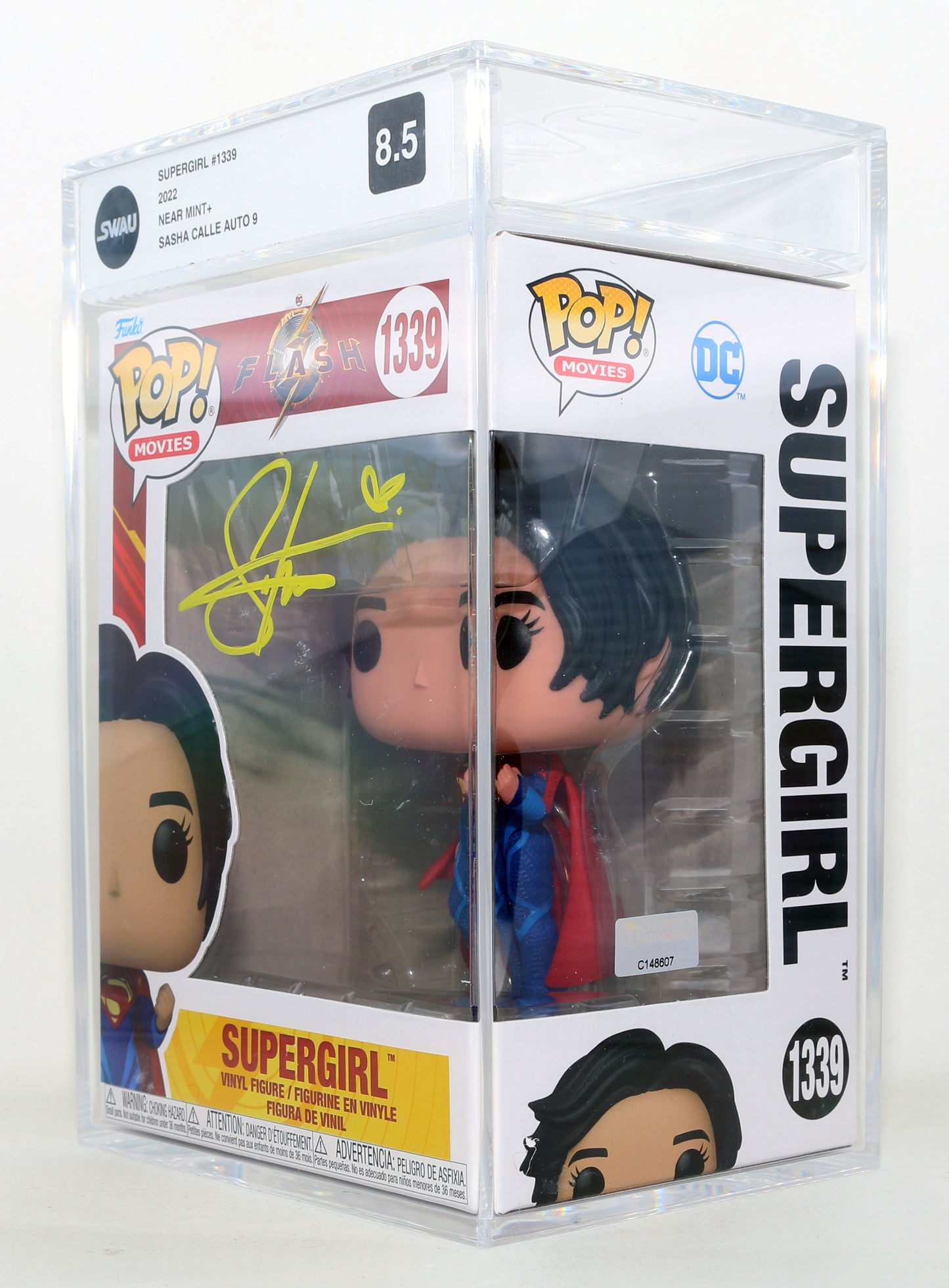 
                  
                    Sasha Calle as Supergirl in The Flash (Celebrity Authentics / SWAU Encapsulated Grade 8.5 / Auto) Signed Funko POP! #1339
                  
                