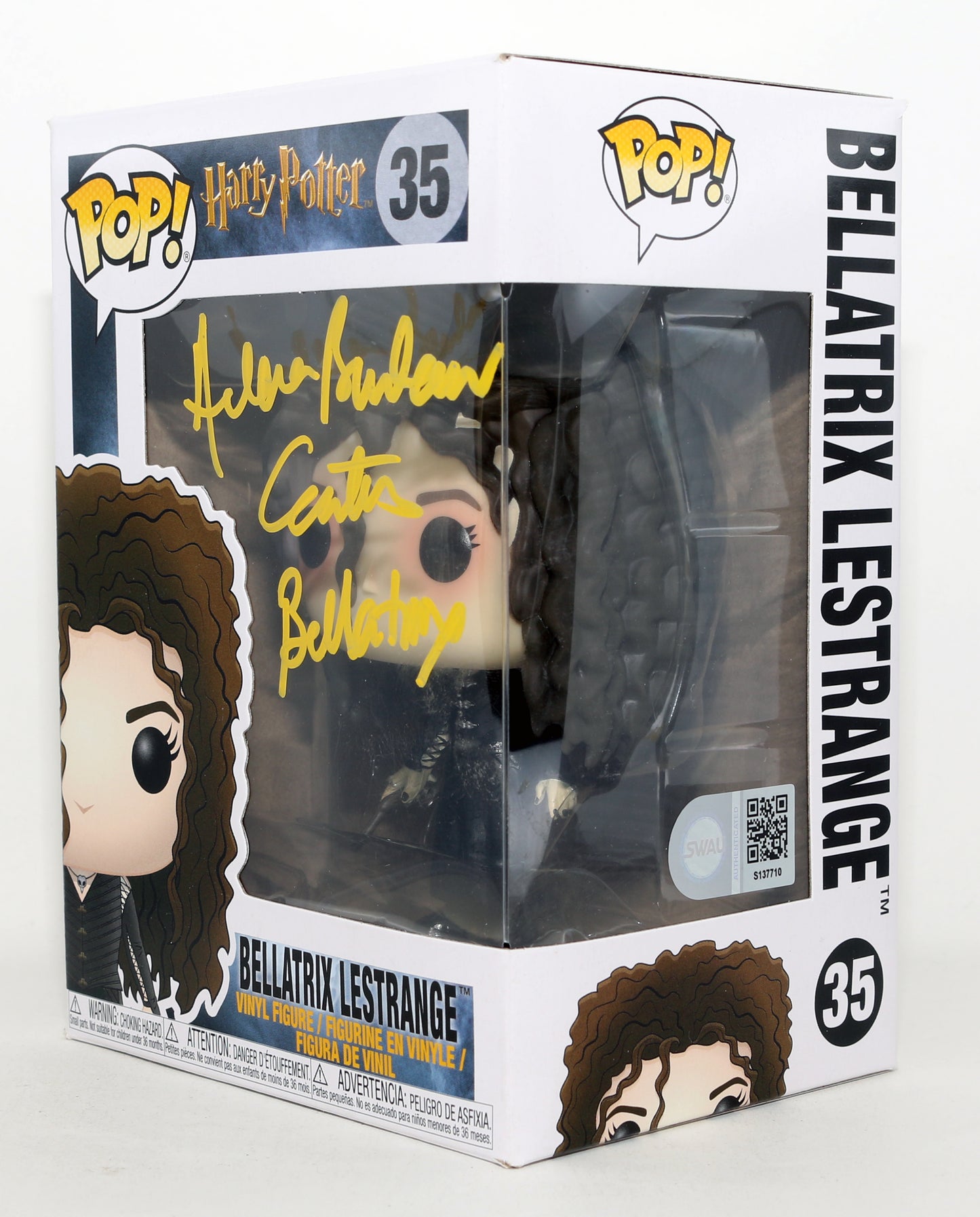 
                  
                    Helena Bonham Carter as Bellatrix LeStrange in Harry Potter & The Goblet of Fire (SWAU) Signed Funko POP! #35 with Character Name
                  
                
