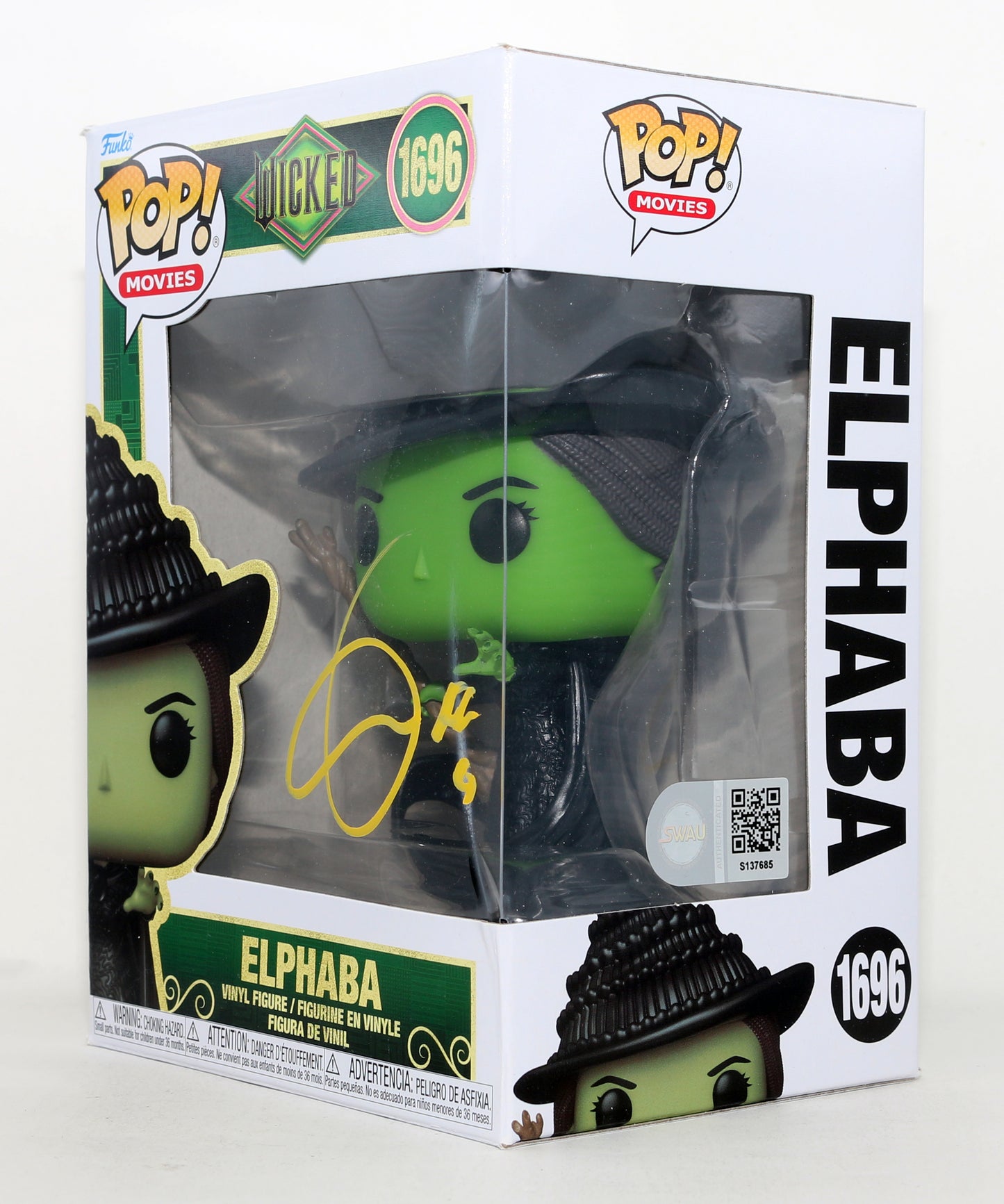 
                  
                    Cynthia Erivo as Elphaba in Wicked (SWAU) Signed Funko POP! #1696
                  
                