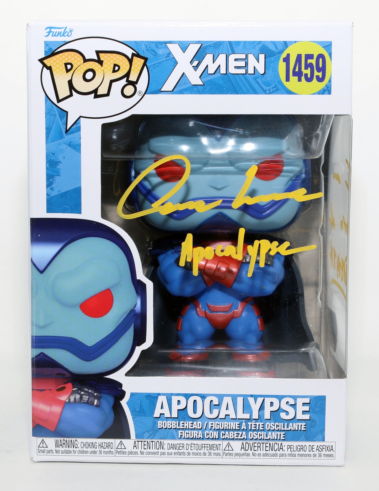 
                  
                    Oscar Isaac as Apocalypse in X-Men (SWAU) Signed Funko POP! #1459 with Character Name & Quote
                  
                