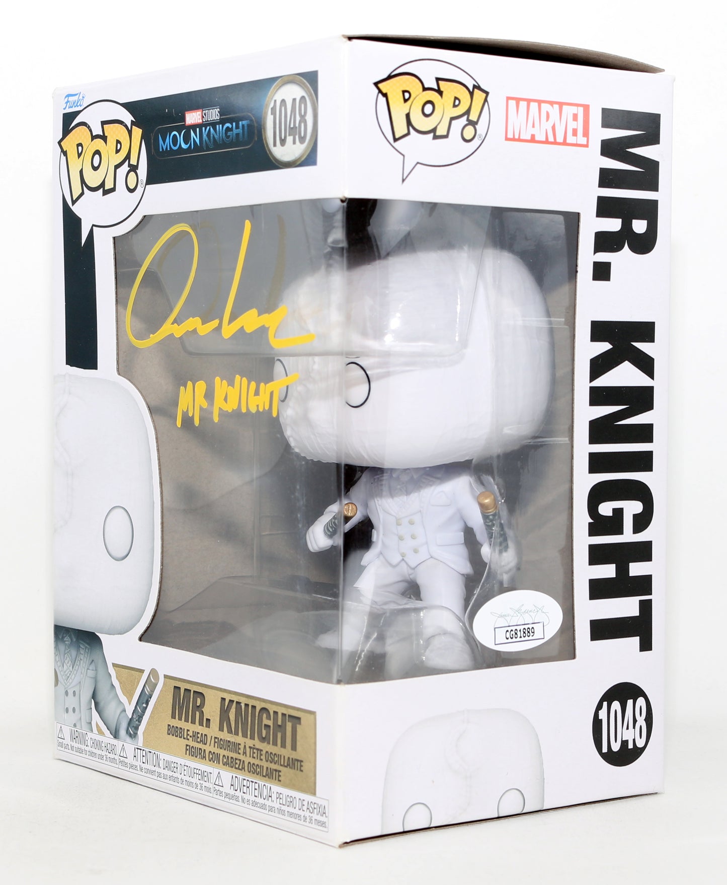 
                  
                    Oscar Isaac as Mr. Knight in Moon Knight (JSA) Signed Funko POP! #1048 with Character Name
                  
                