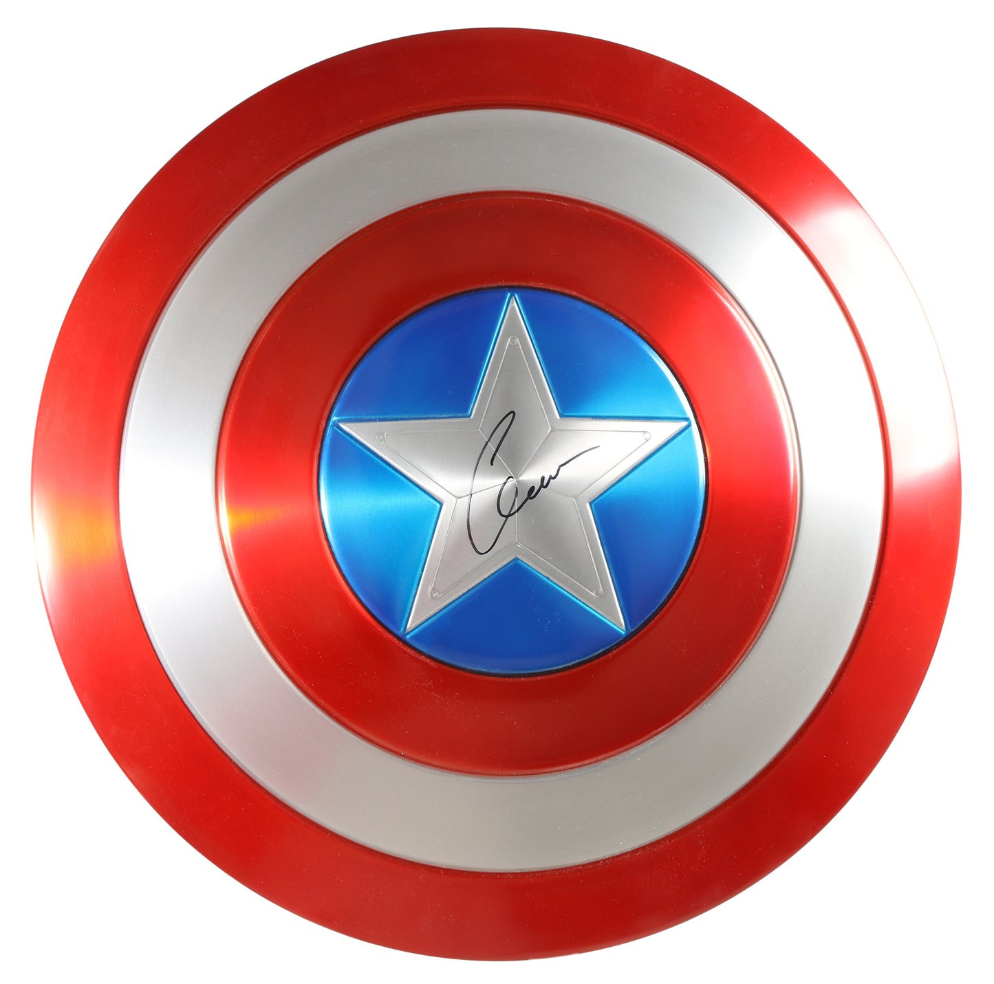 
                  
                    Captain America's Metal Prop Replica Shield (SWAU) Signed by Chris Evans
                  
                