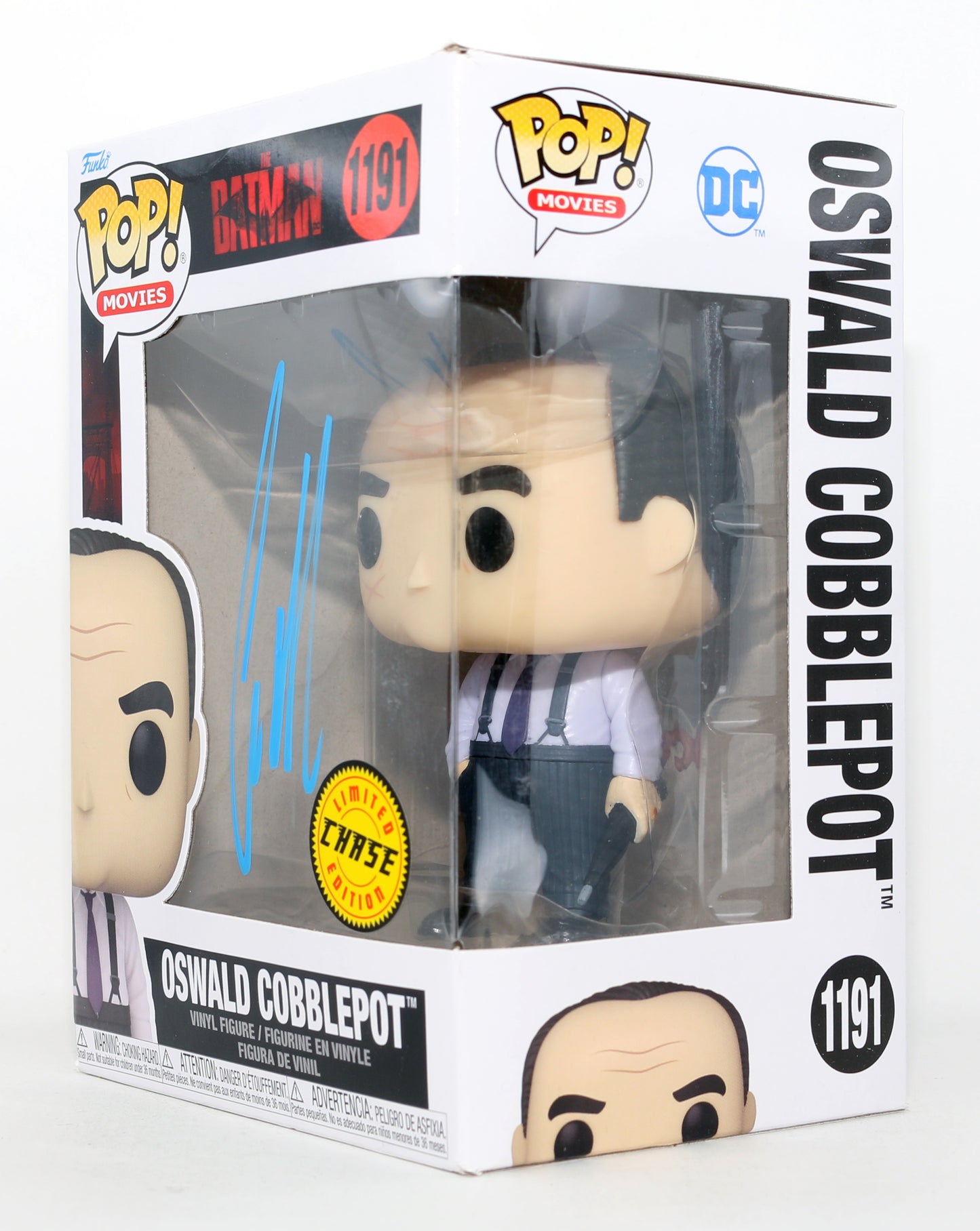 
                  
                    Colin Farrell as The Penguin in The Batman Chase Edition Signed Funko POP! #1191
                  
                