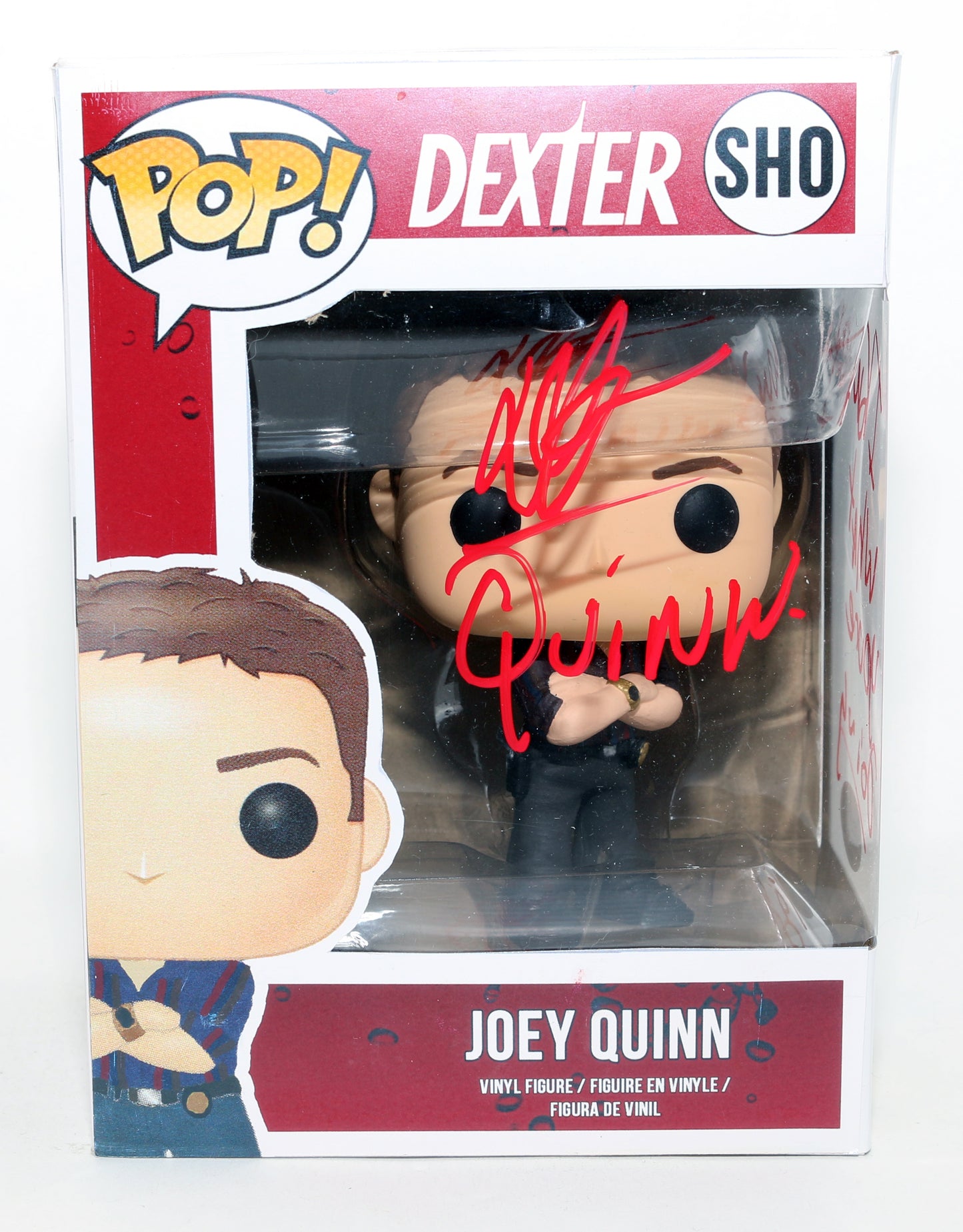 
                  
                    Desmond Harrington as Joey Quinn in Dexter (JSA) Signed Spastic Customs Funko POP! #SHO with Character Name and Quote
                  
                