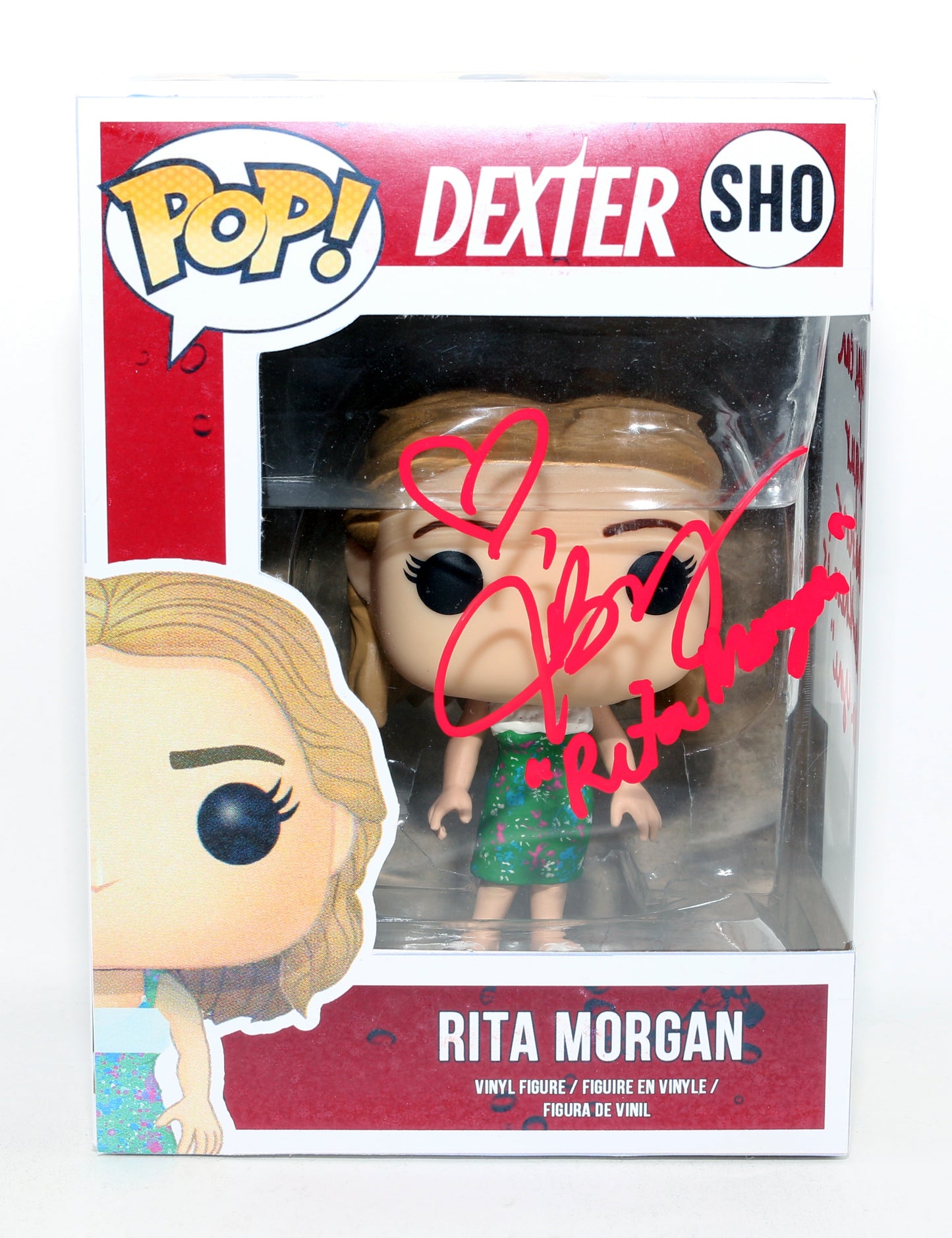 
                  
                    Julie Benz as Rita Morgan in Dexter (Official Pix) Signed Spastic Customs Funko POP! #SHO with Character Name and Quote
                  
                