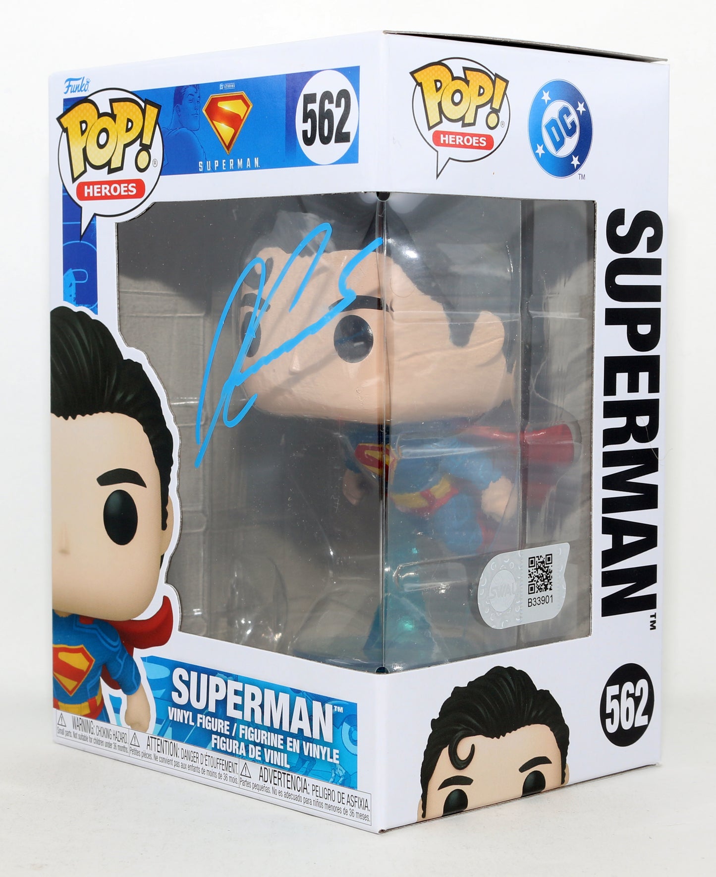 
                  
                    David Corenswet as Superman in James Gunn's Superman (SWAU) Signed Funko POP! #562
                  
                