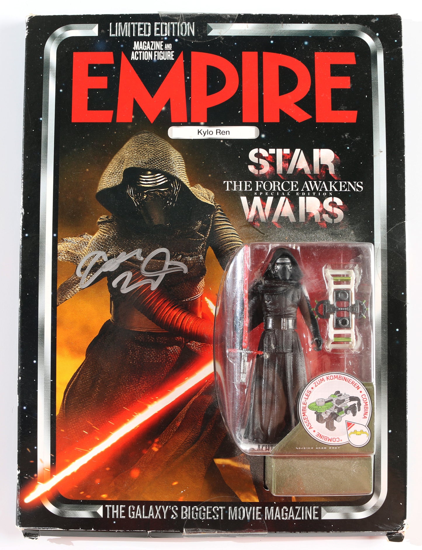 
                  
                    Adam Driver as Kylo Ren in Star Wars: The Force Awakens Signed Limited Edition Movie Magazine & Action Figure
                  
                