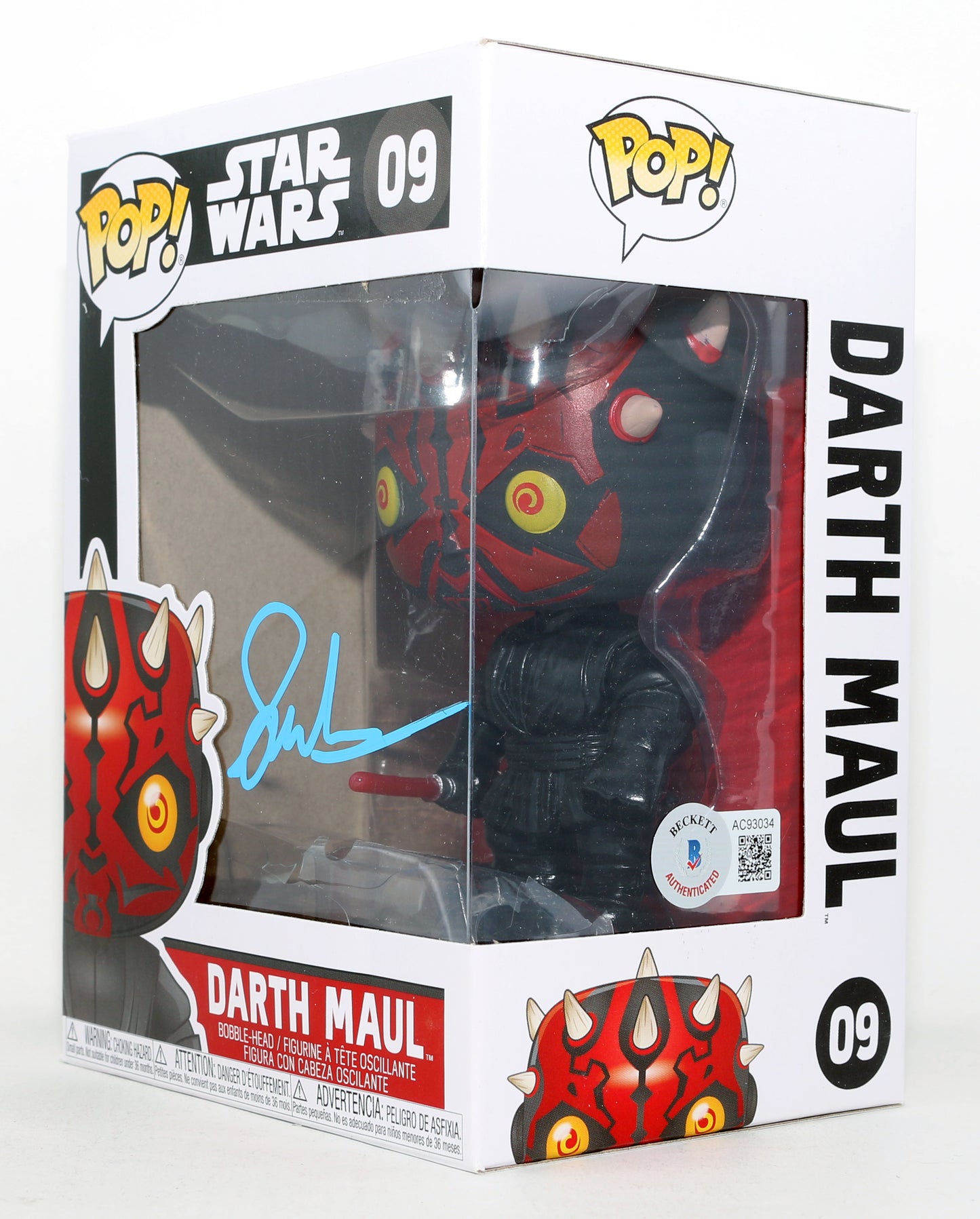 
                  
                    Sam Witwer as Darth Maul in Star Wars: The Clone Wars (Beckett) Signed Funko POP! #09
                  
                