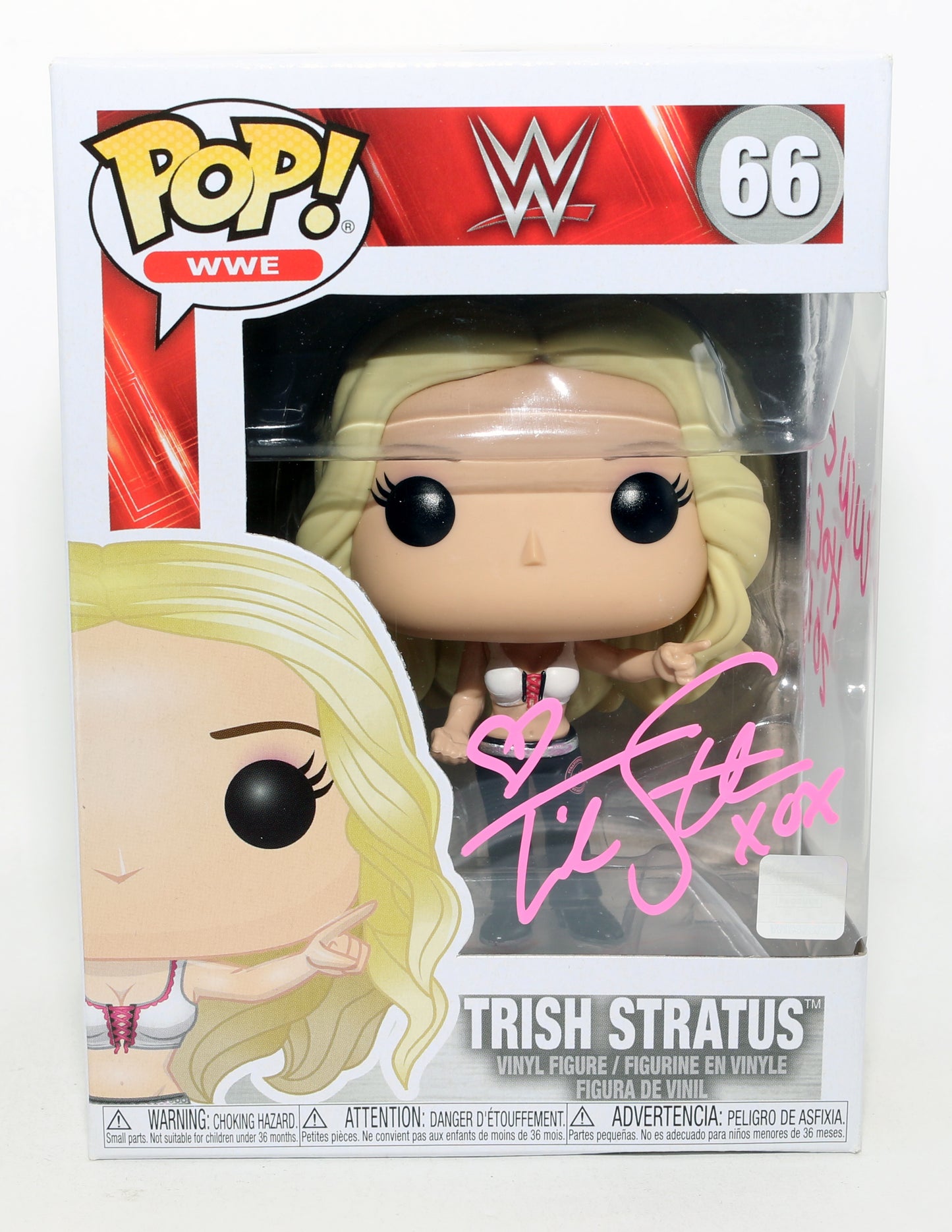 
                  
                    Trish Stratus WWE Wrestler Signed Funko POP! #66 with Quote
                  
                