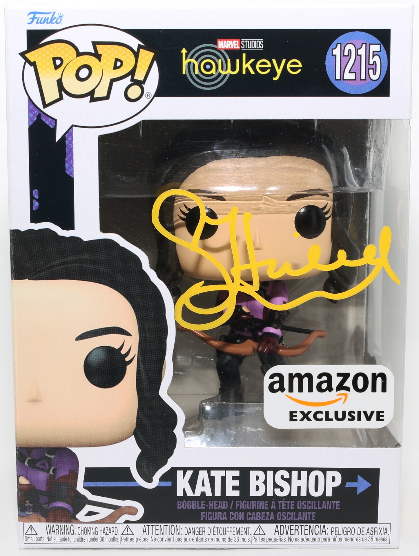 
                  
                    Hailee Steinfeld as Kate Bishop in Hawkeye Amazon Exclusive (Beckett) Signed Funko POP! #1215
                  
                