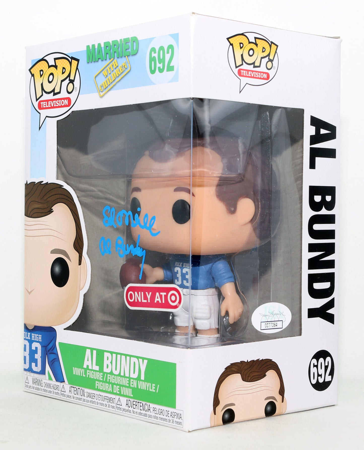 
                  
                    Ed O'Neill as Al Bundy in Married with Children Target Exclusive (JSA) Signed Funko POP! #692 with Character Name
                  
                