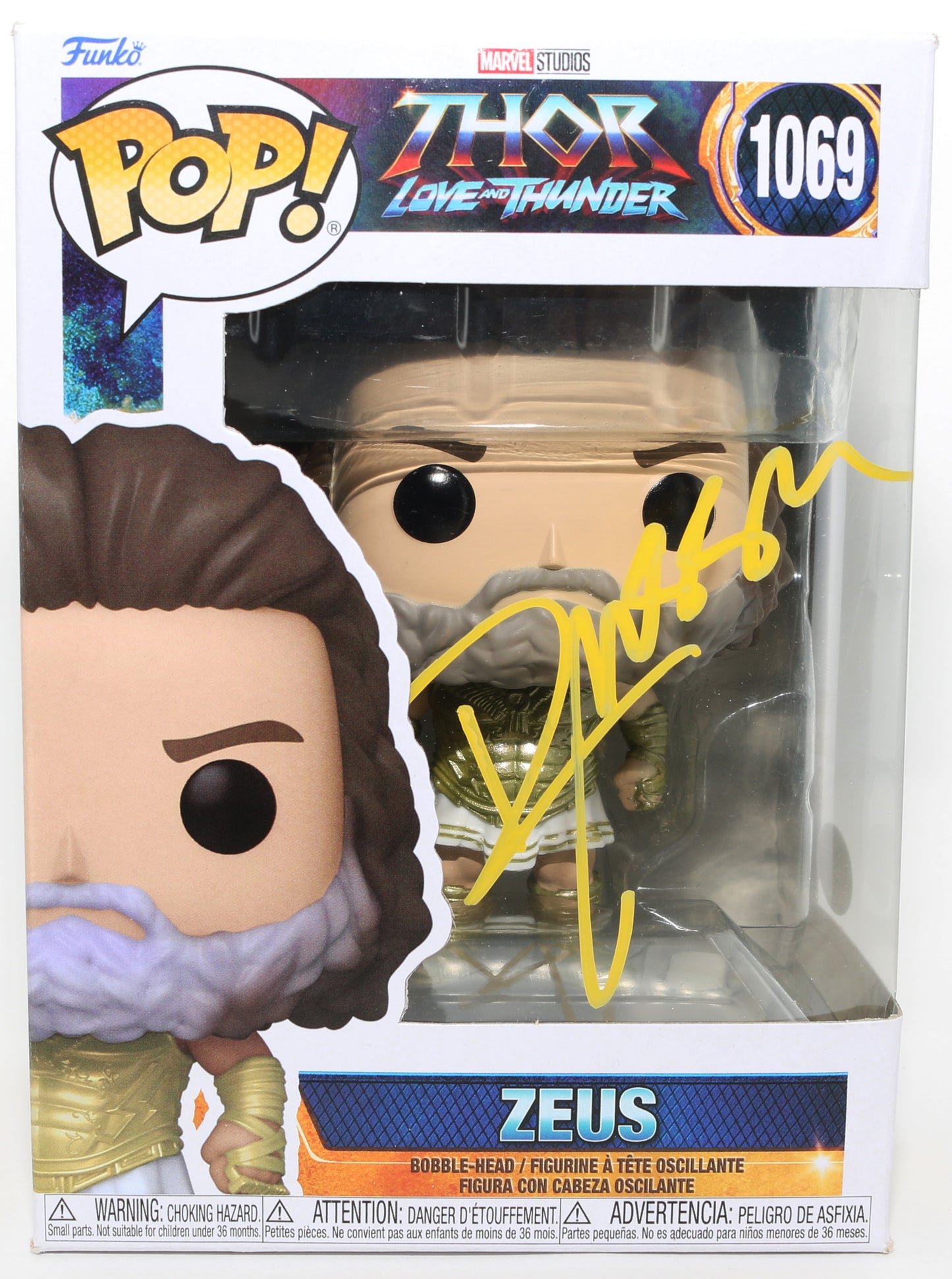 
                  
                    Russell Crowe as Zeus in Thor: Love & Thunder (JSA) Signed Funko POP! #1069
                  
                