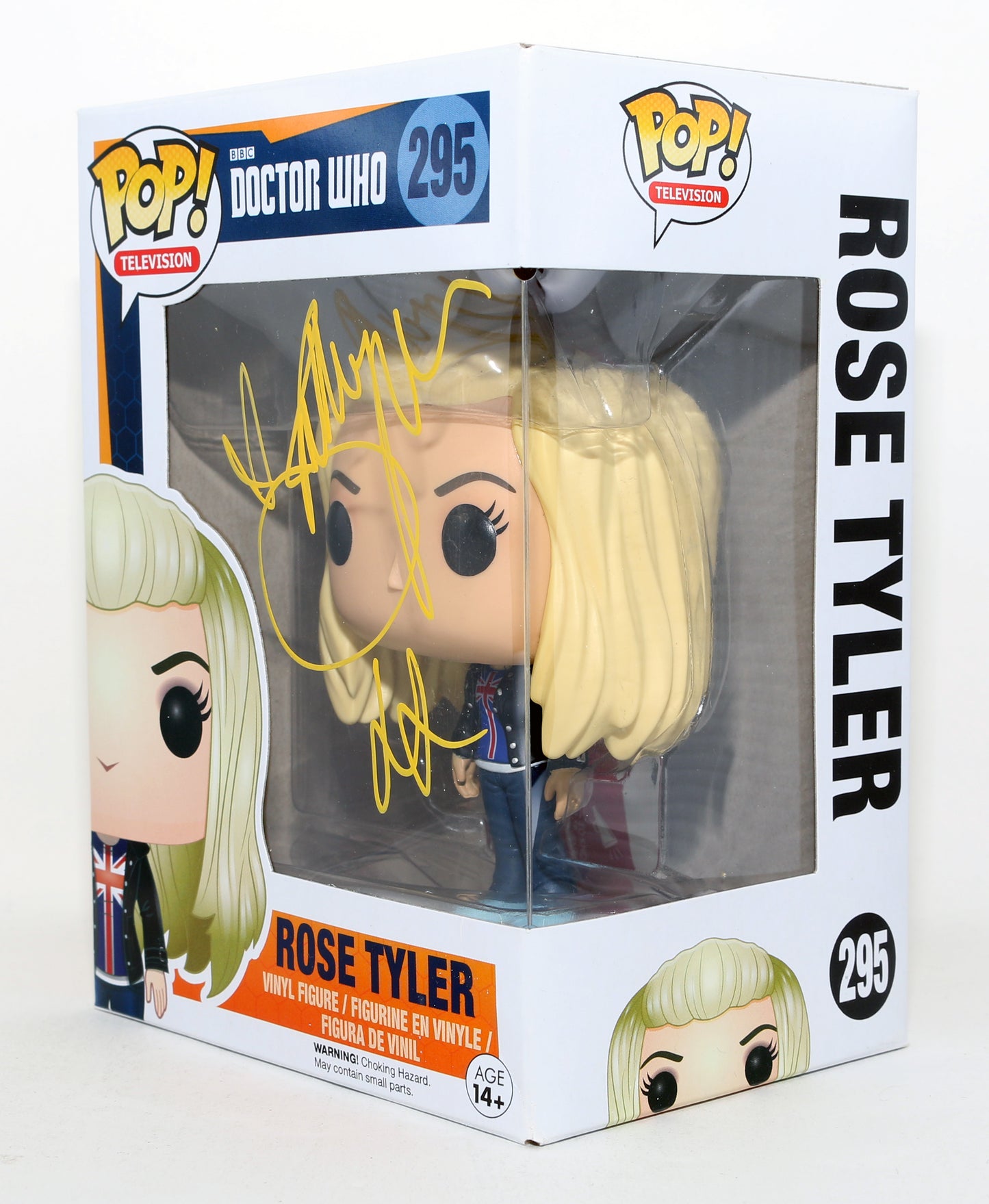 
                  
                    Billie Piper as Rose Tyler in BBC's Doctor Who Signed Funko POP! #295 with Character Name
                  
                