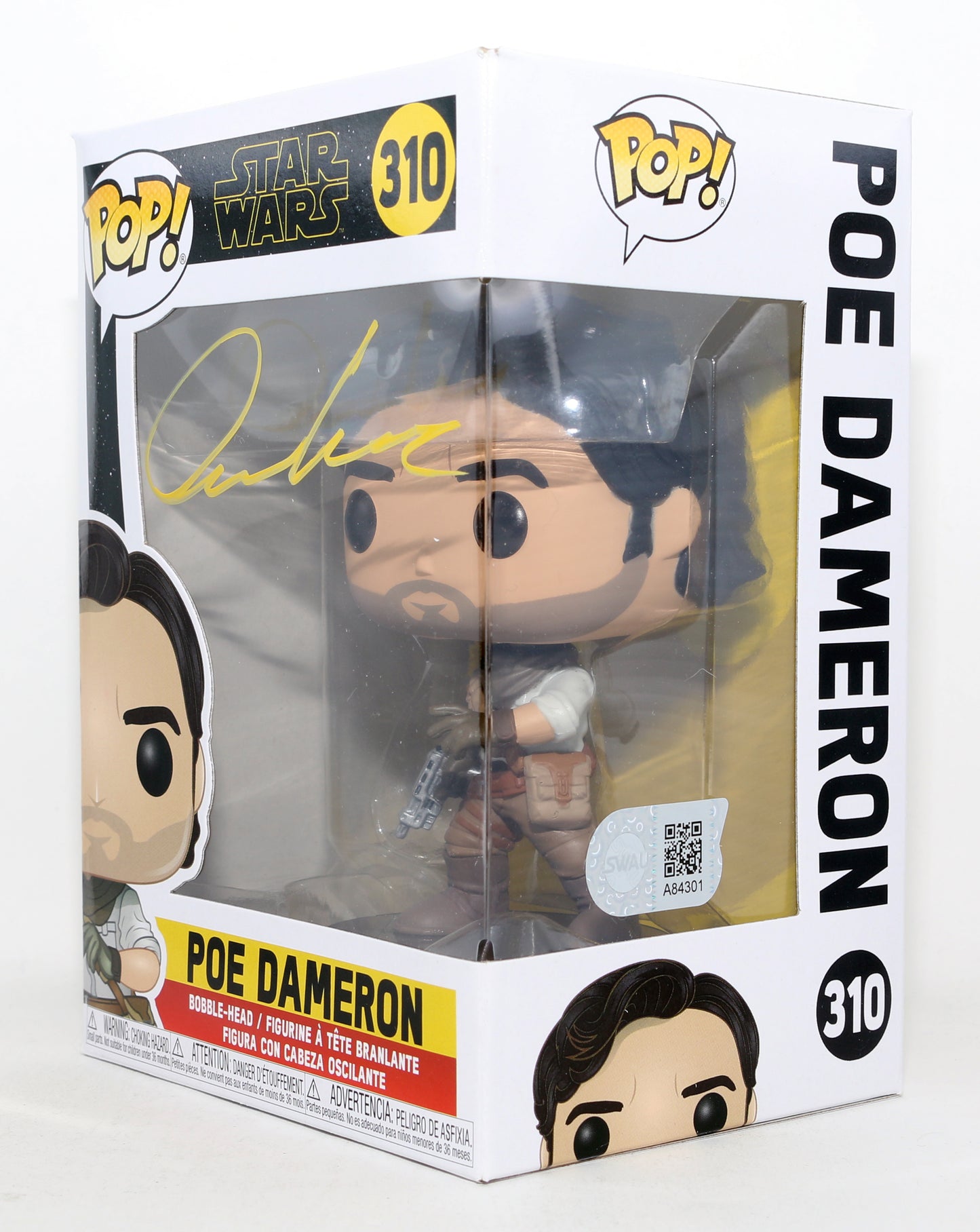
                  
                    Oscar Isaac as Poe Dameron in Star Wars: The Force Awakens (SWAU) Signed Funko POP! #310
                  
                