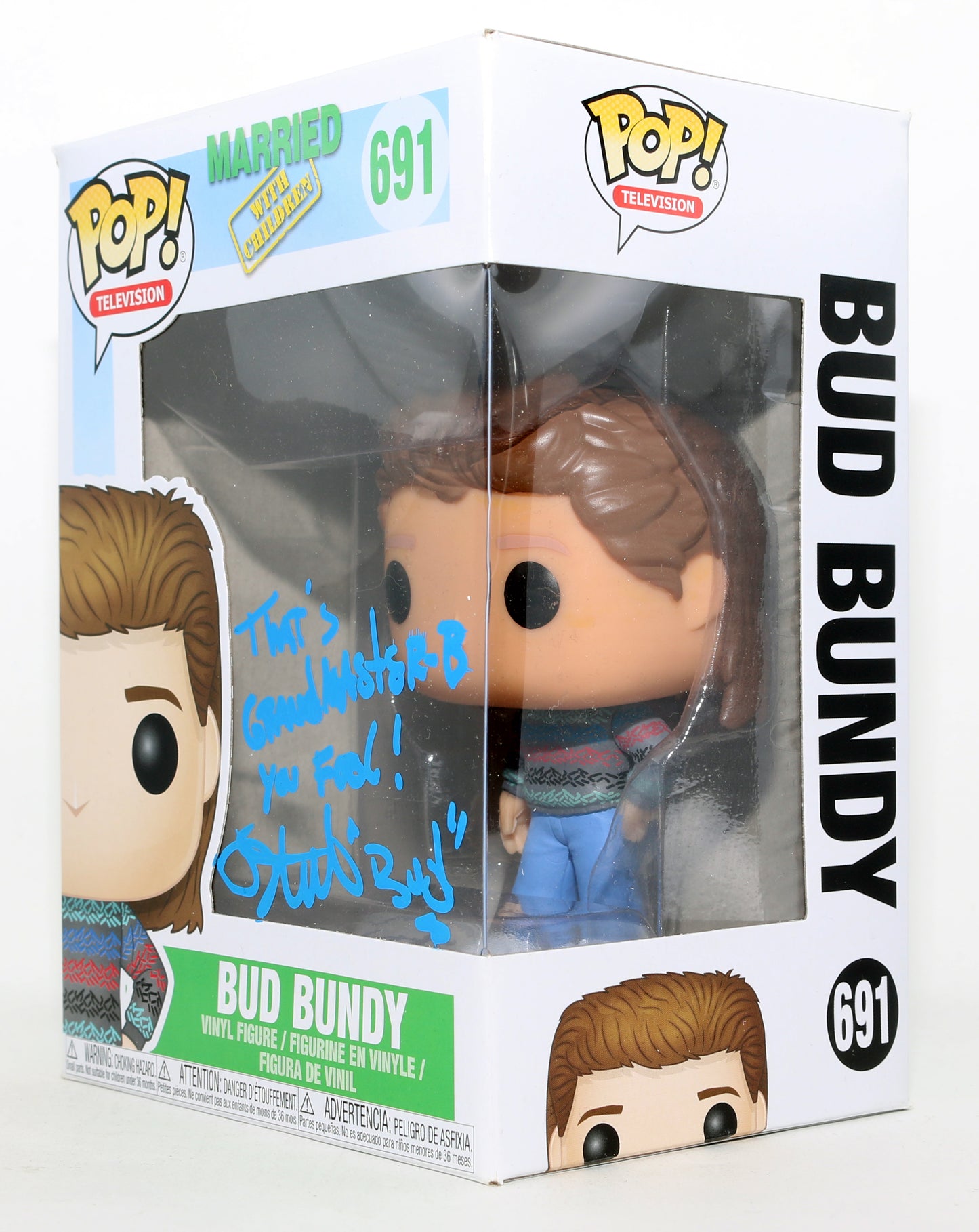 
                  
                    David Faustino as Bud Bundy in Married with Children Signed Funko POP! #691 with Character Name & Quote
                  
                