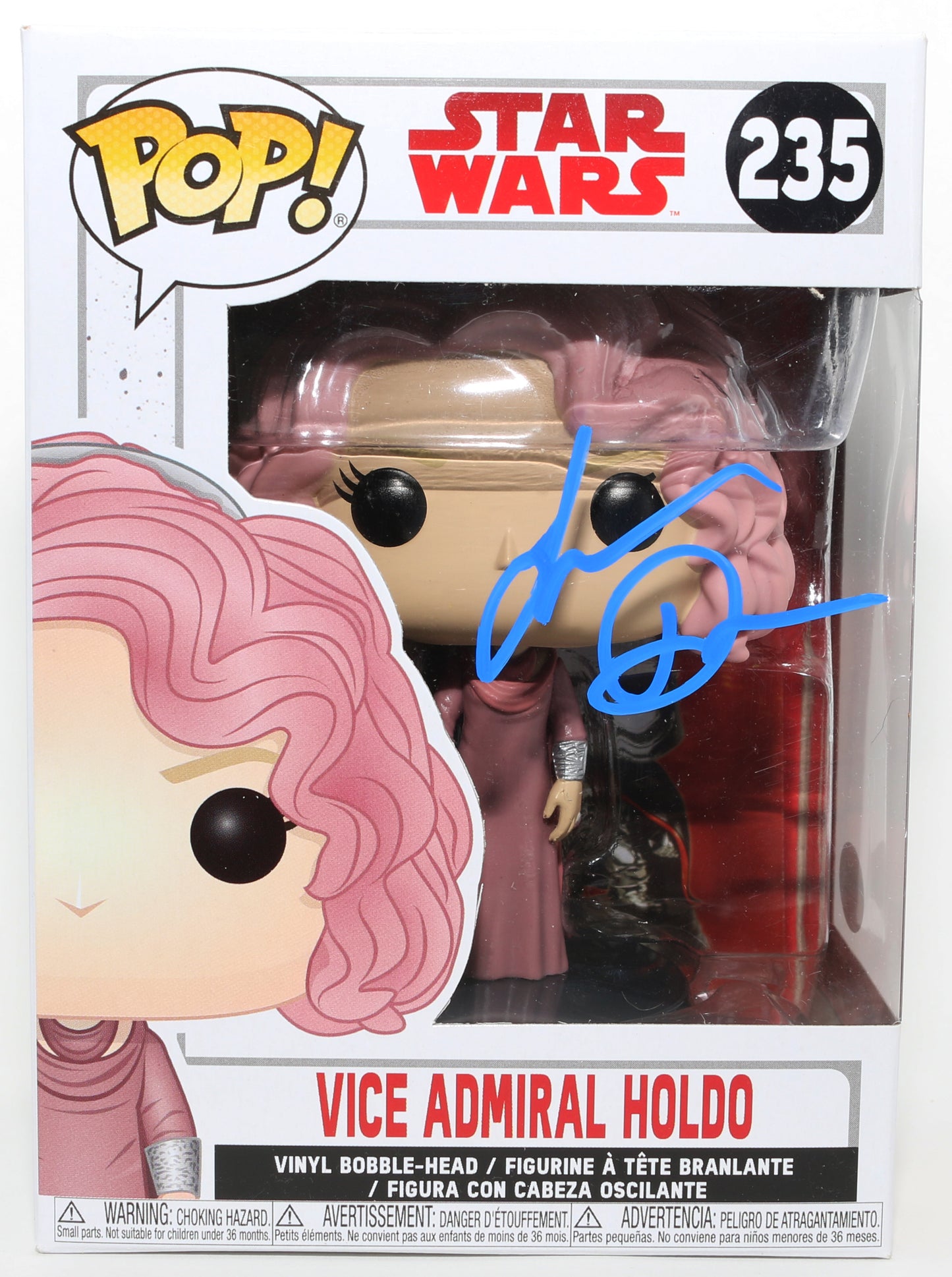 
                  
                    Laura Dern as Vice Admiral Holdo in  Star Wars: The Last Jedi (JSA) Signed Funko POP! #235
                  
                