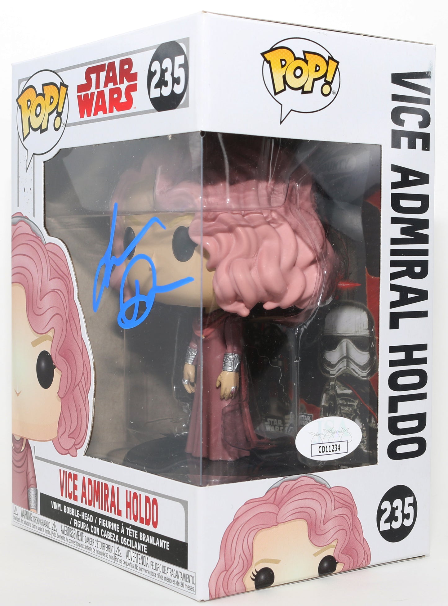 
                  
                    Laura Dern as Vice Admiral Holdo in  Star Wars: The Last Jedi (JSA) Signed Funko POP! #235
                  
                