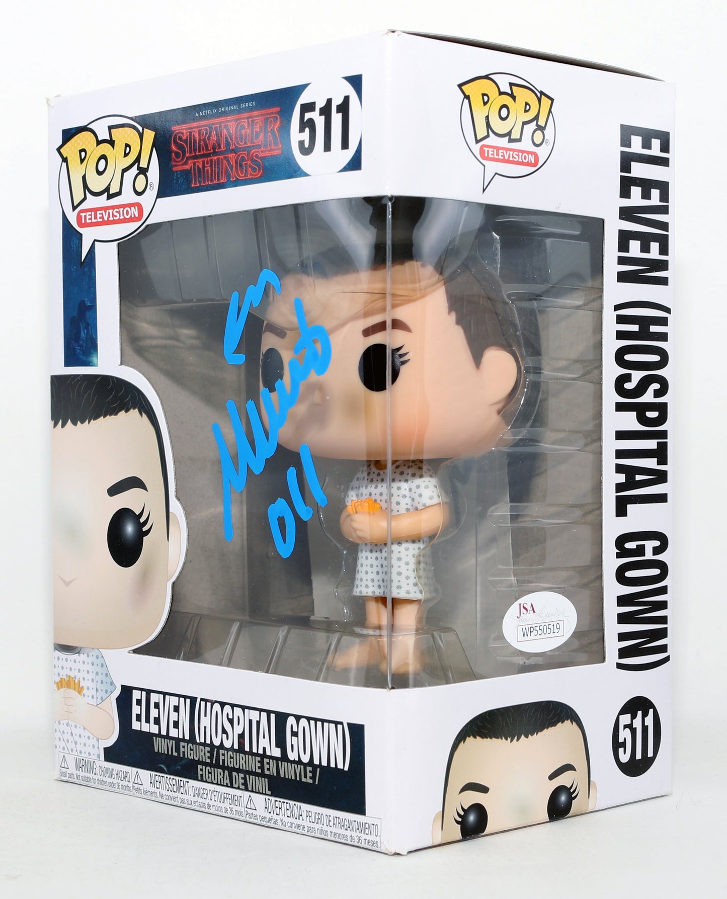 
                  
                    Millie Bobby Brown as Eleven in Stranger Things (JSA) Signed Funko POP! #511 with Character Name
                  
                