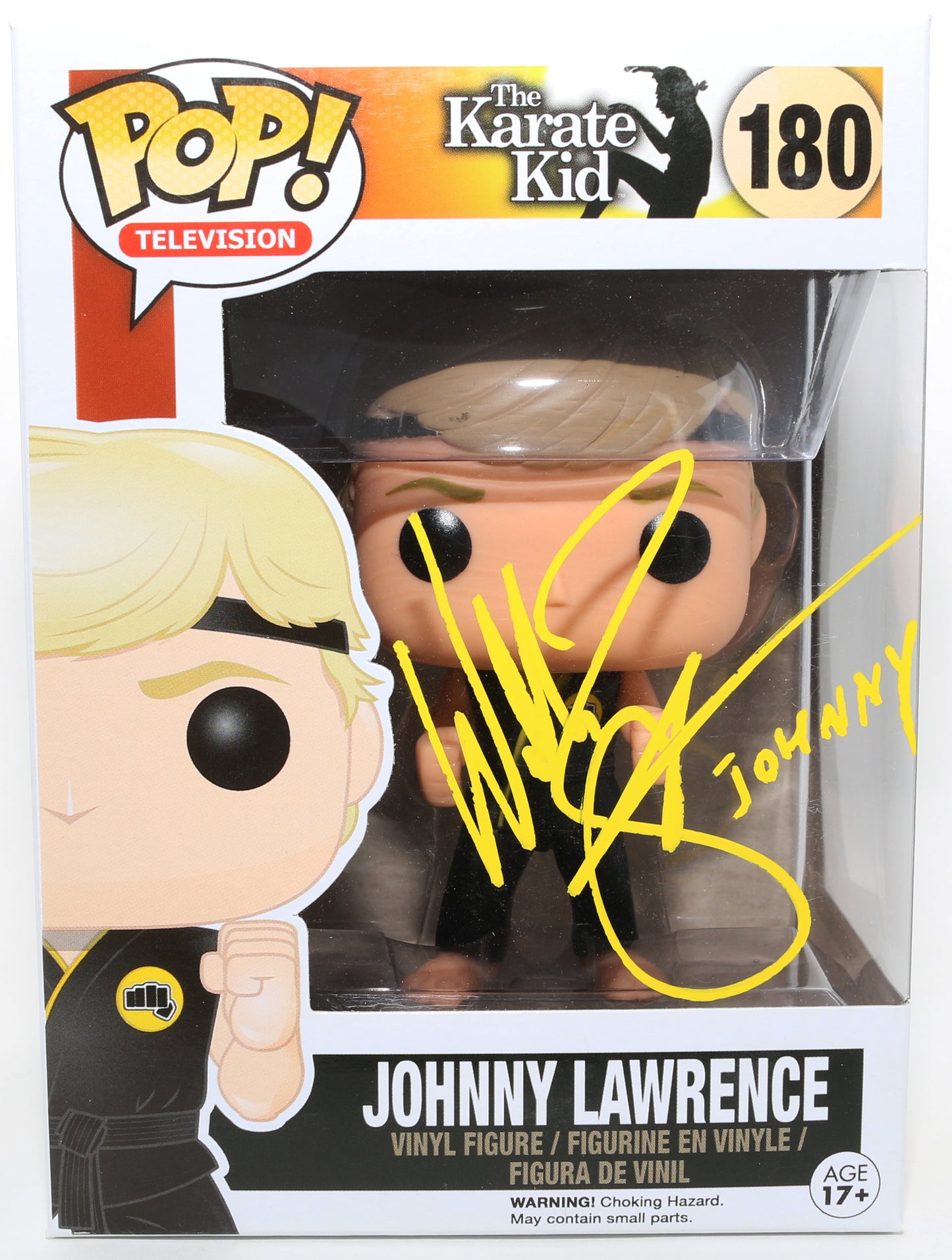 
                  
                    William Zabka as Johnny Lawrence in The Karate Kid Signed Funko POP! #180 with Character Name
                  
                