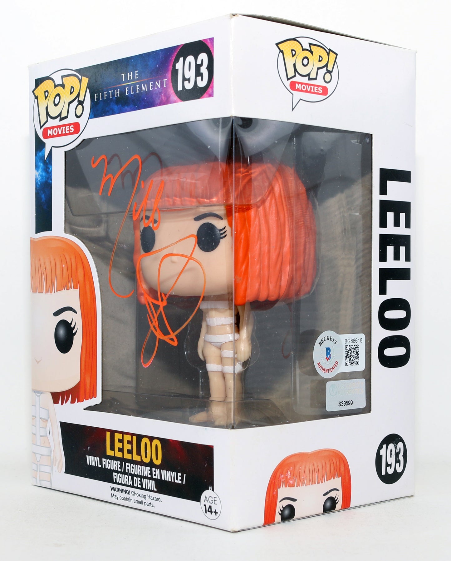 
                  
                    Milla Jovovich as Leeloo in The Fifth Element (Beckett / Celebrity Authentics) Signed Funko POP! #193
                  
                