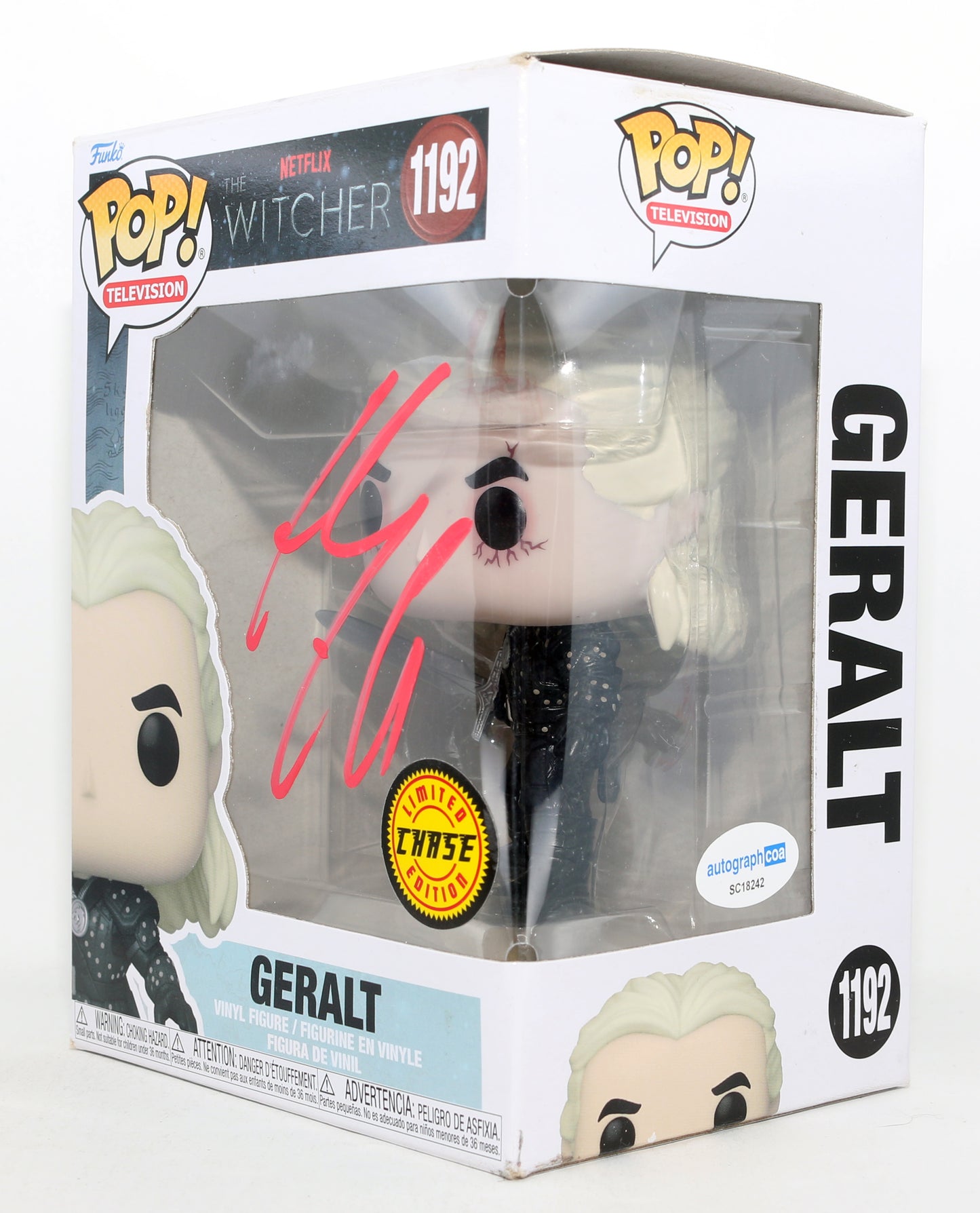 
                  
                    Henry Cavill as Geralt of Rivia in The Witcher Limited Chase Edition Signed Funko POP! #1192
                  
                