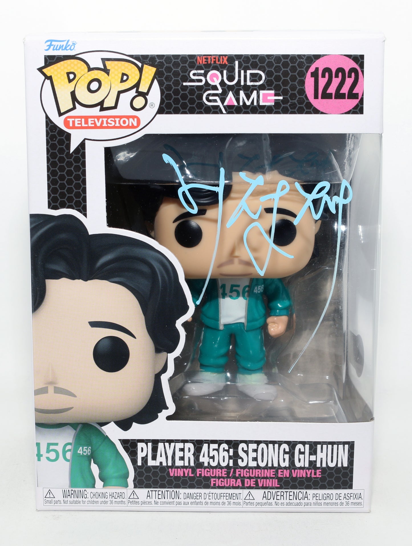 
                  
                    Lee Jung-jae as Seong Gi-Hun / Player 456 in Squid Game (Beckett) Signed Funko POP! #1222
                  
                