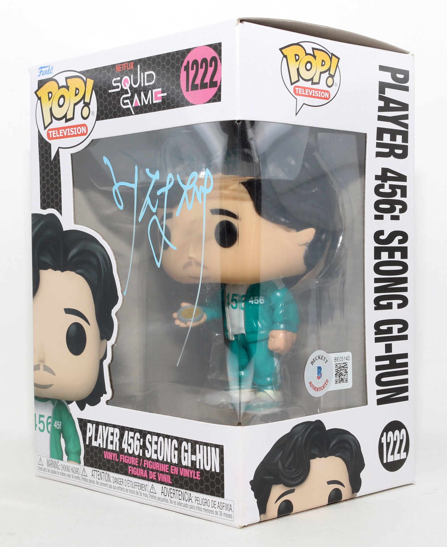 
                  
                    Lee Jung-jae as Seong Gi-Hun / Player 456 in Squid Game (Beckett) Signed Funko POP! #1222
                  
                