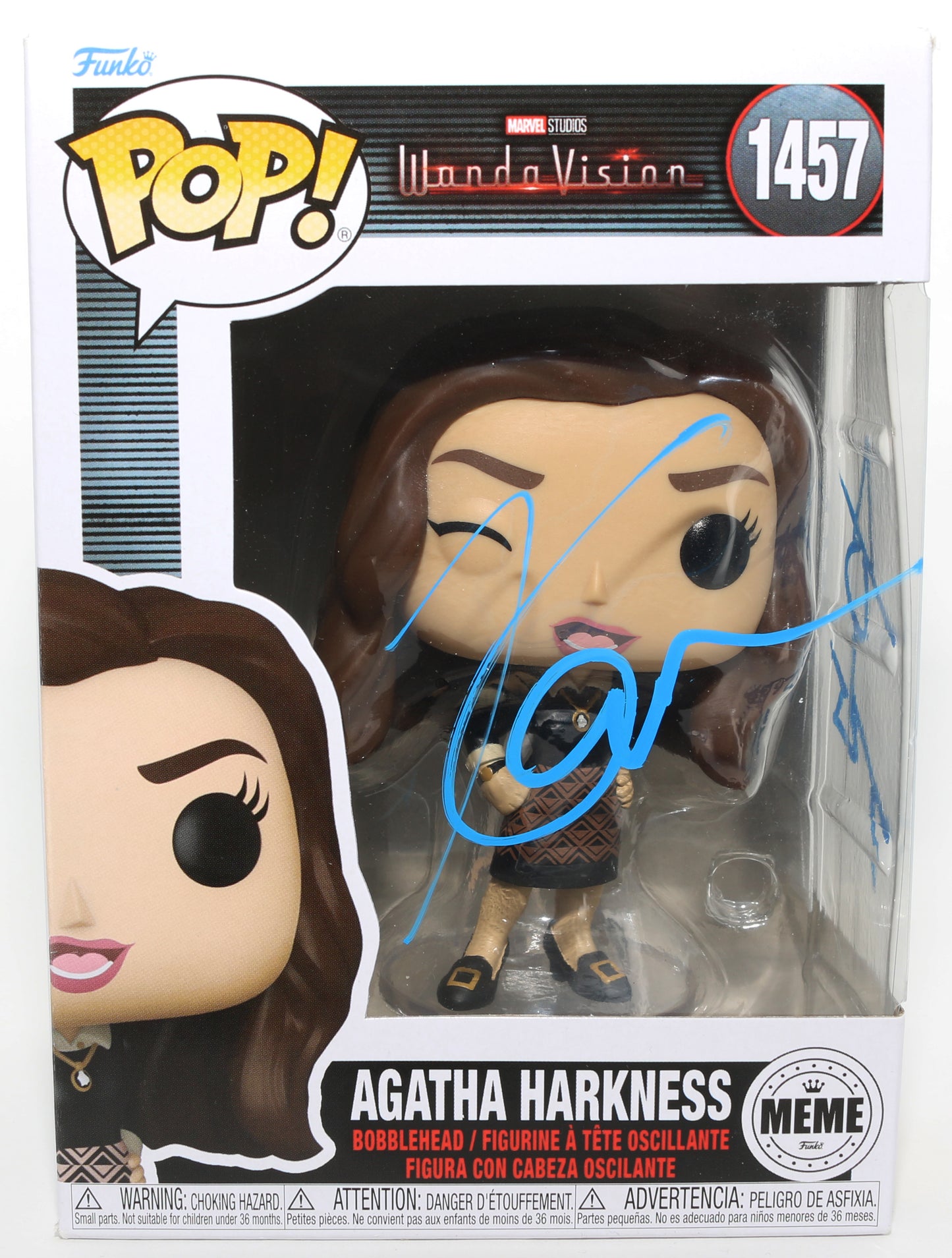 
                  
                    Kathryn Hahn as Agatha Harkness in WandaVision Signed Funko POP! #1457 with Remark
                  
                