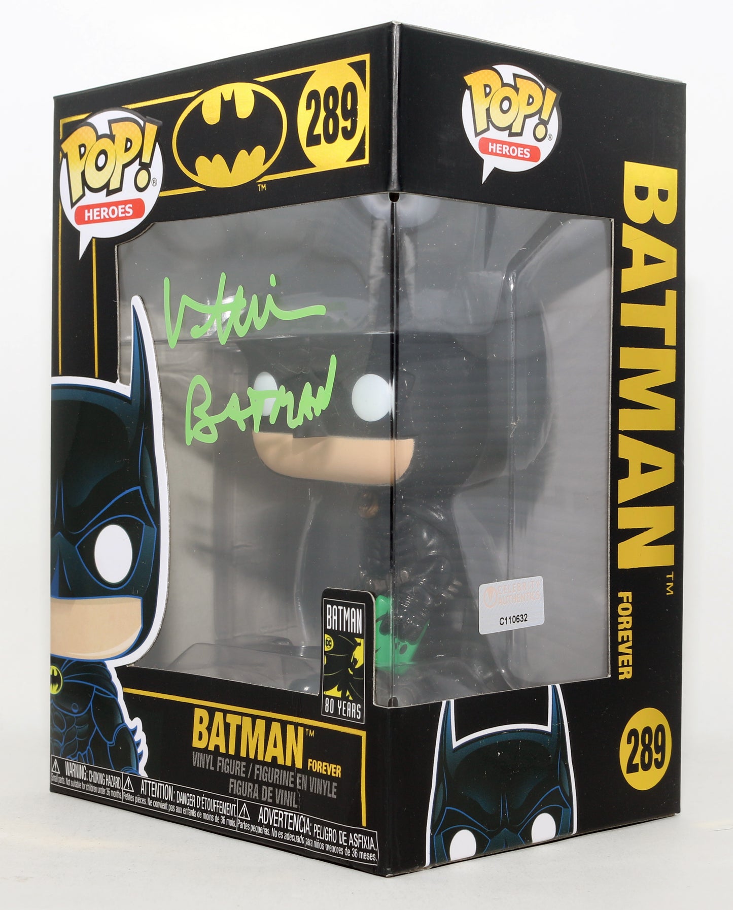 
                  
                    Val Kilmer as Batman in Batman Forever (Celebrity Authentics) Signed Funko POP! #289 with Character Name
                  
                