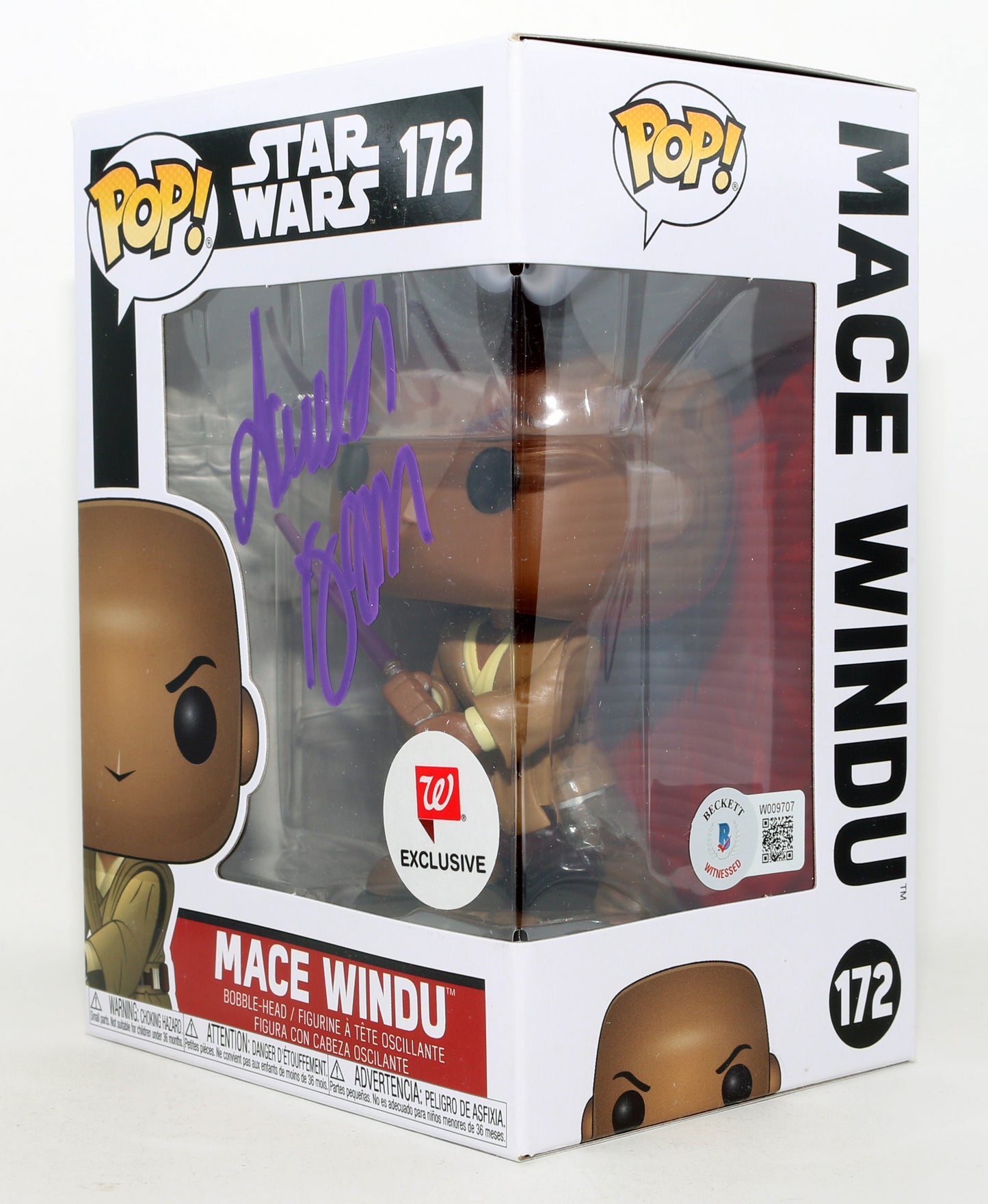 
                  
                    Samuel L. Jackson as Mace Windu in Star Wars Episode III: Revenge of the Sith Walgreens Exclusive (Beckett) Signed Funko POP! #172
                  
                