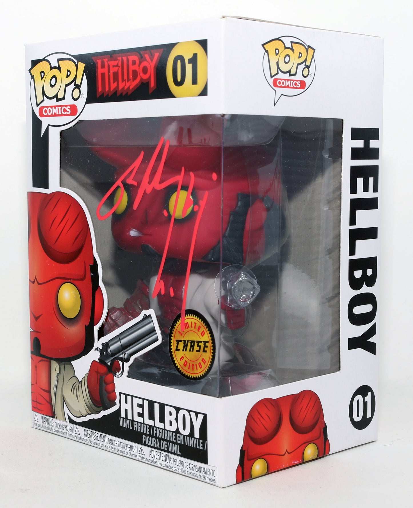 
                  
                    Ron Perlman as Hellboy in Hellboy Limited Chase Edition Signed Funko POP! #01 with Character Name
                  
                