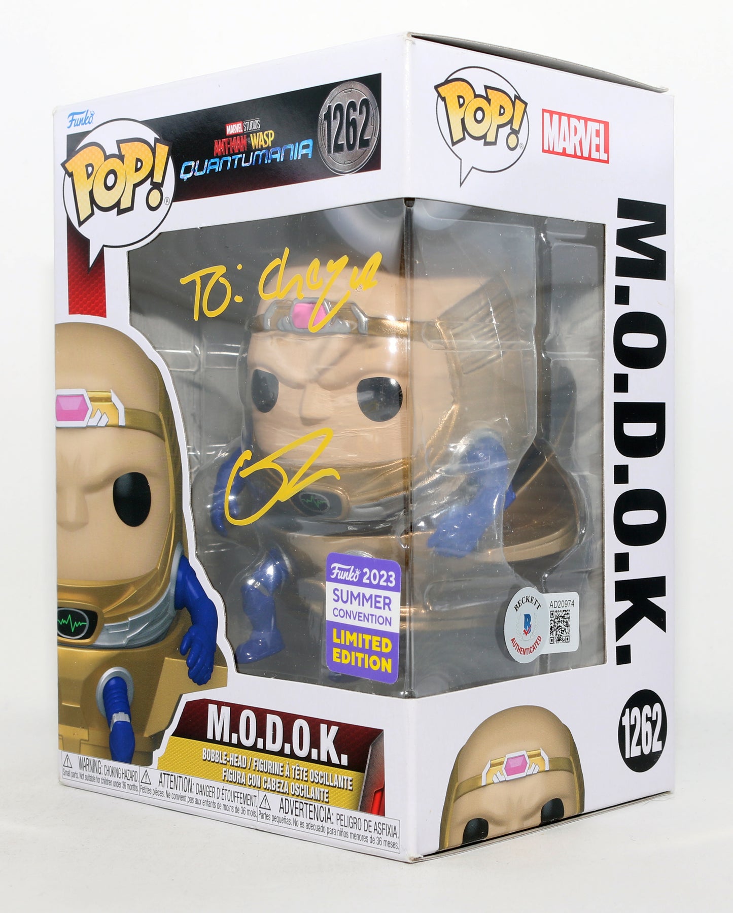 
                  
                    Corey Stoll as M.O.D.O.K. in Ant-Man & The Wasp: Quantumania 2023 Summer Convention Limited Edition (Beckett) Signed Funko POP! #1262
                  
                