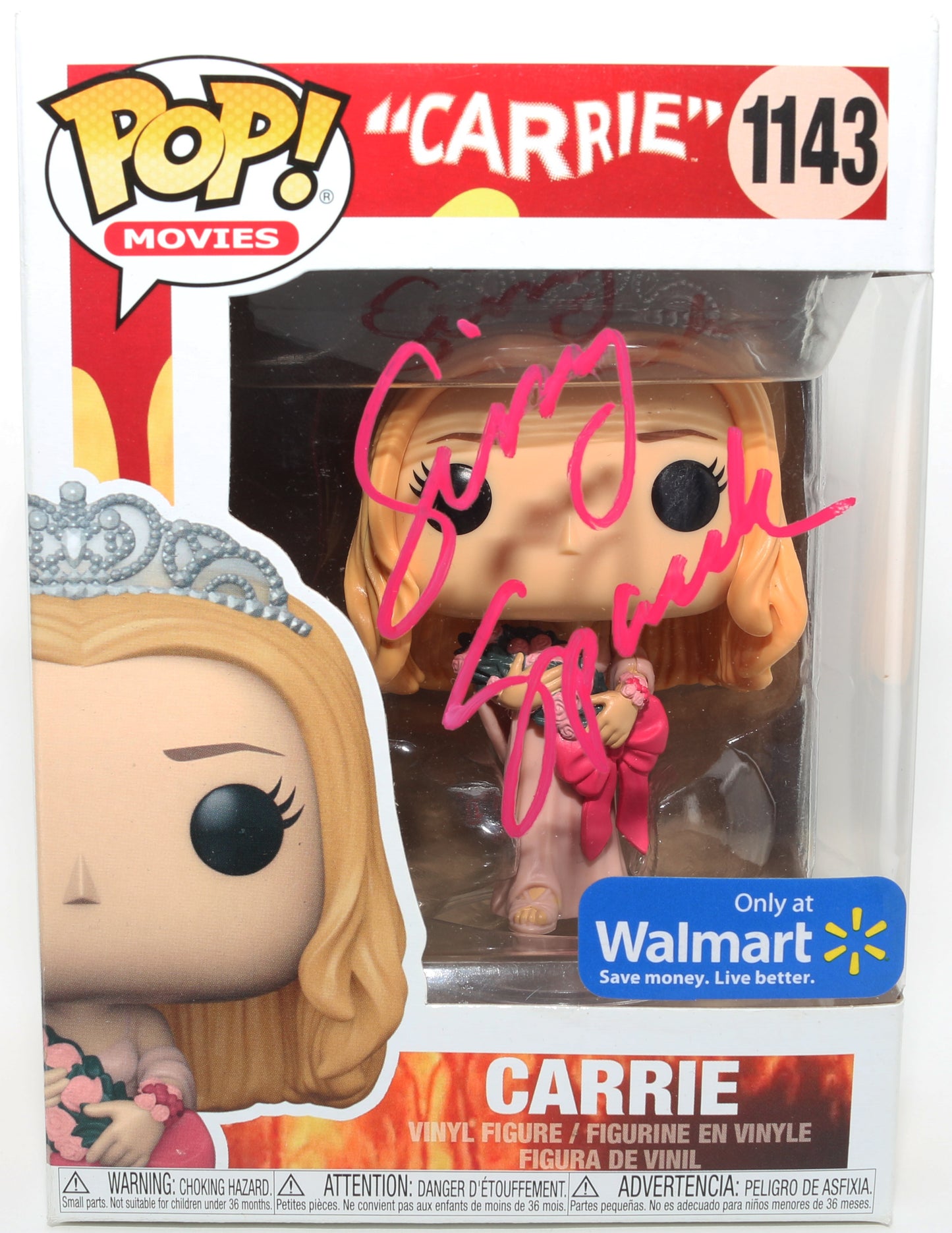 
                  
                    Sissy Spacek as Carrie White in Carrie Walmart Exclusive Signed Funko POP! #1143
                  
                