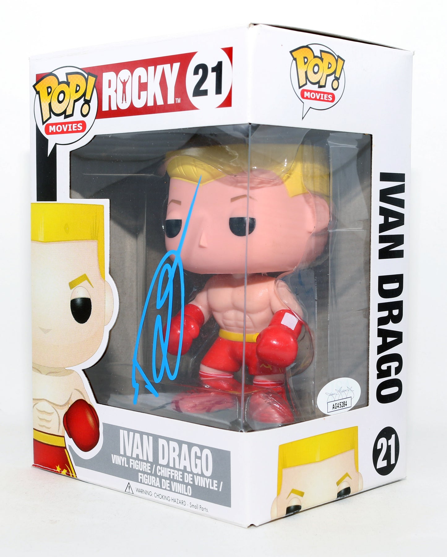 
                  
                    Dolph Lundgren as Ivan Drago in Rocky IV (JSA) Signed Funko POP! #21
                  
                