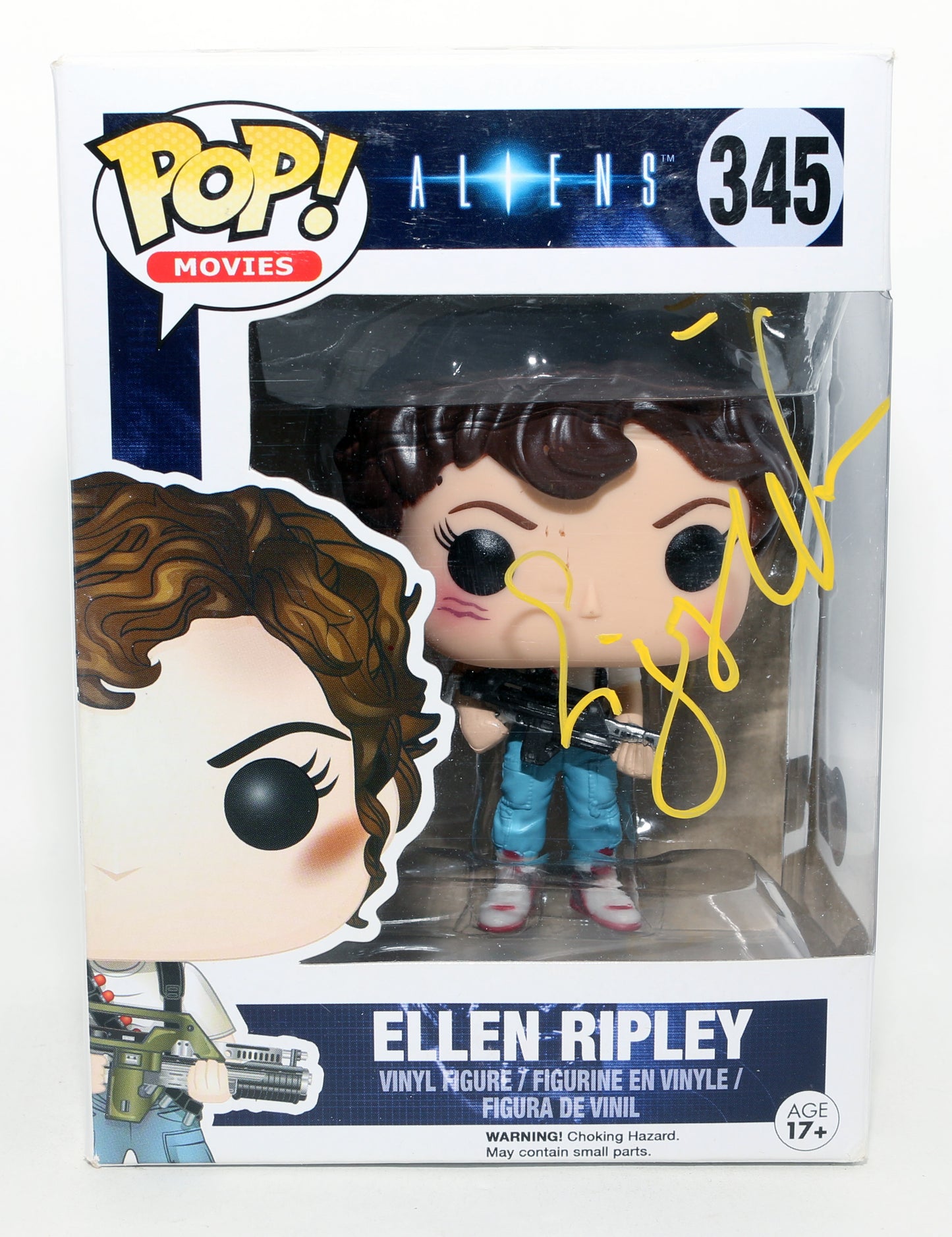 
                  
                    Sigourney Weaver as Ellen Ripley in Aliens (Beckett) Signed Funko POP! #345
                  
                