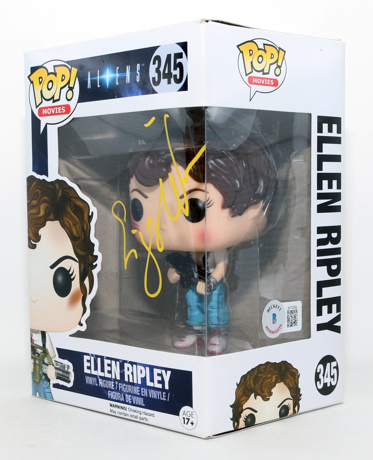 
                  
                    Sigourney Weaver as Ellen Ripley in Aliens (Beckett) Signed Funko POP! #345
                  
                