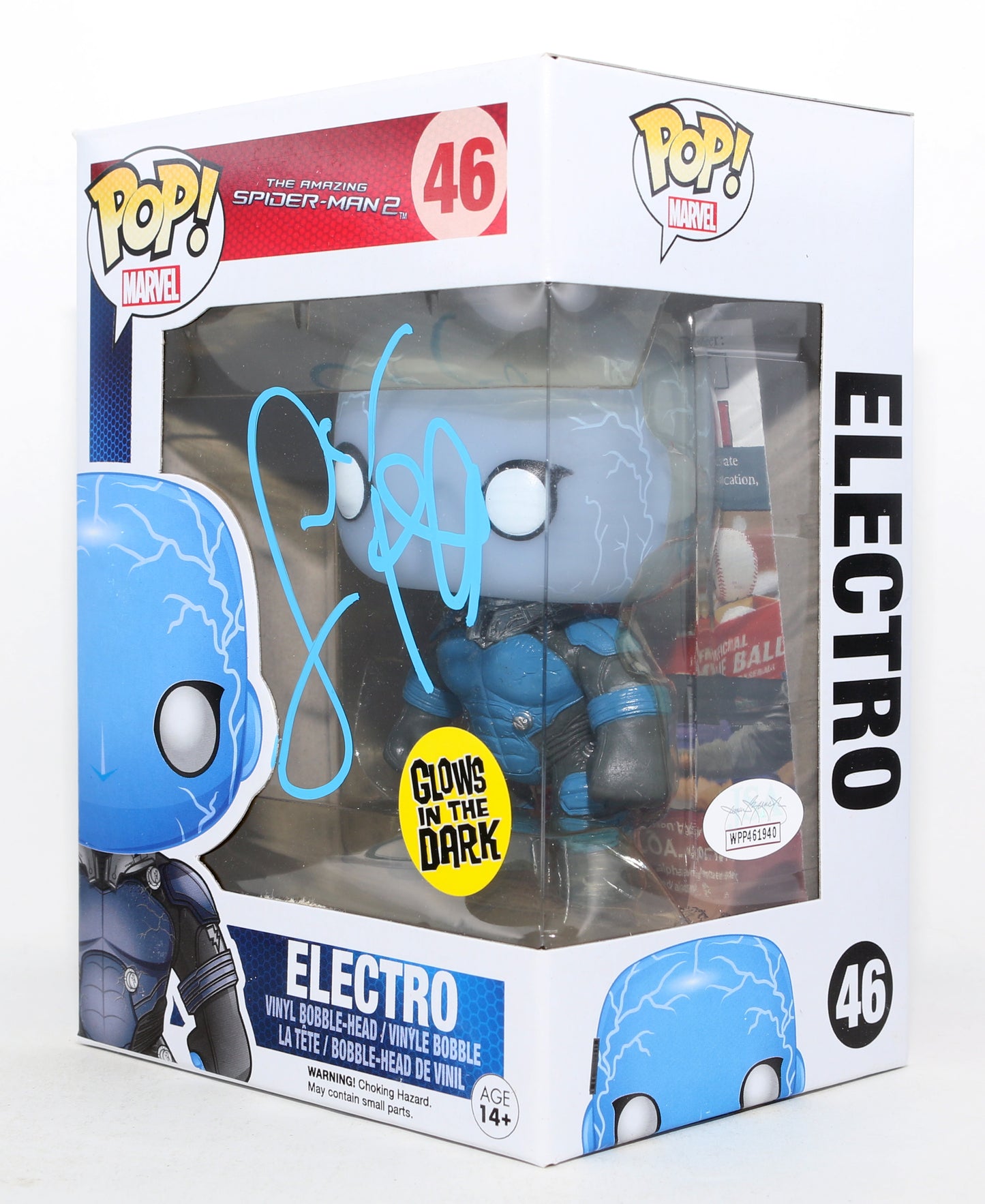 
                  
                    Jamie Foxx as Electro in The Amazing Spider-Man 2 GITD (JSA) Signed Funko POP! #46
                  
                