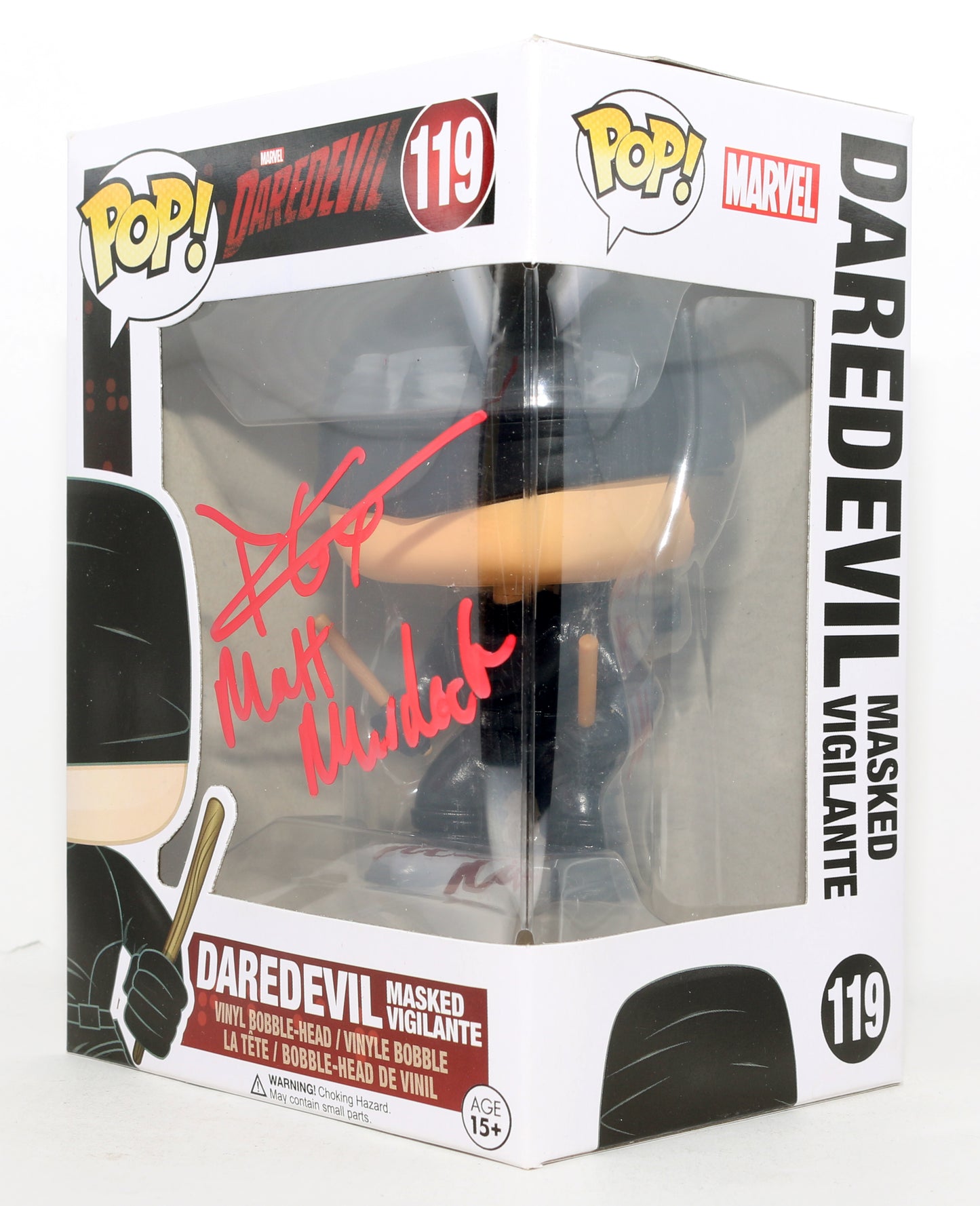 
                  
                    Charlie Cox as Daredevil in Daredevil Signed Funko POP! #119 with Character Name
                  
                